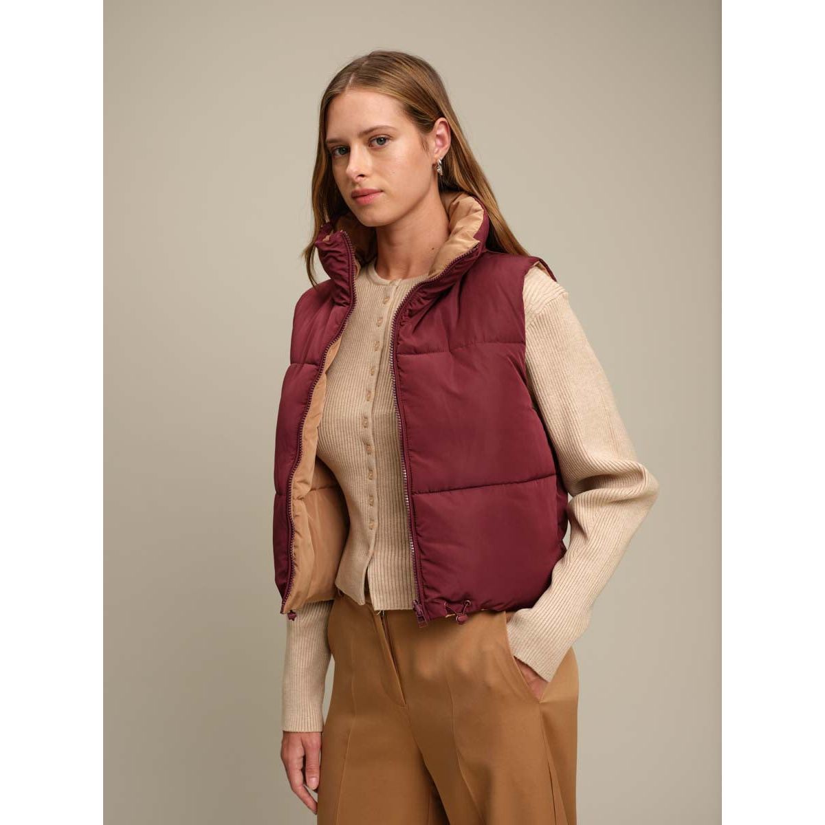 Deluc - Kansas Reversible Vest in Burgundy