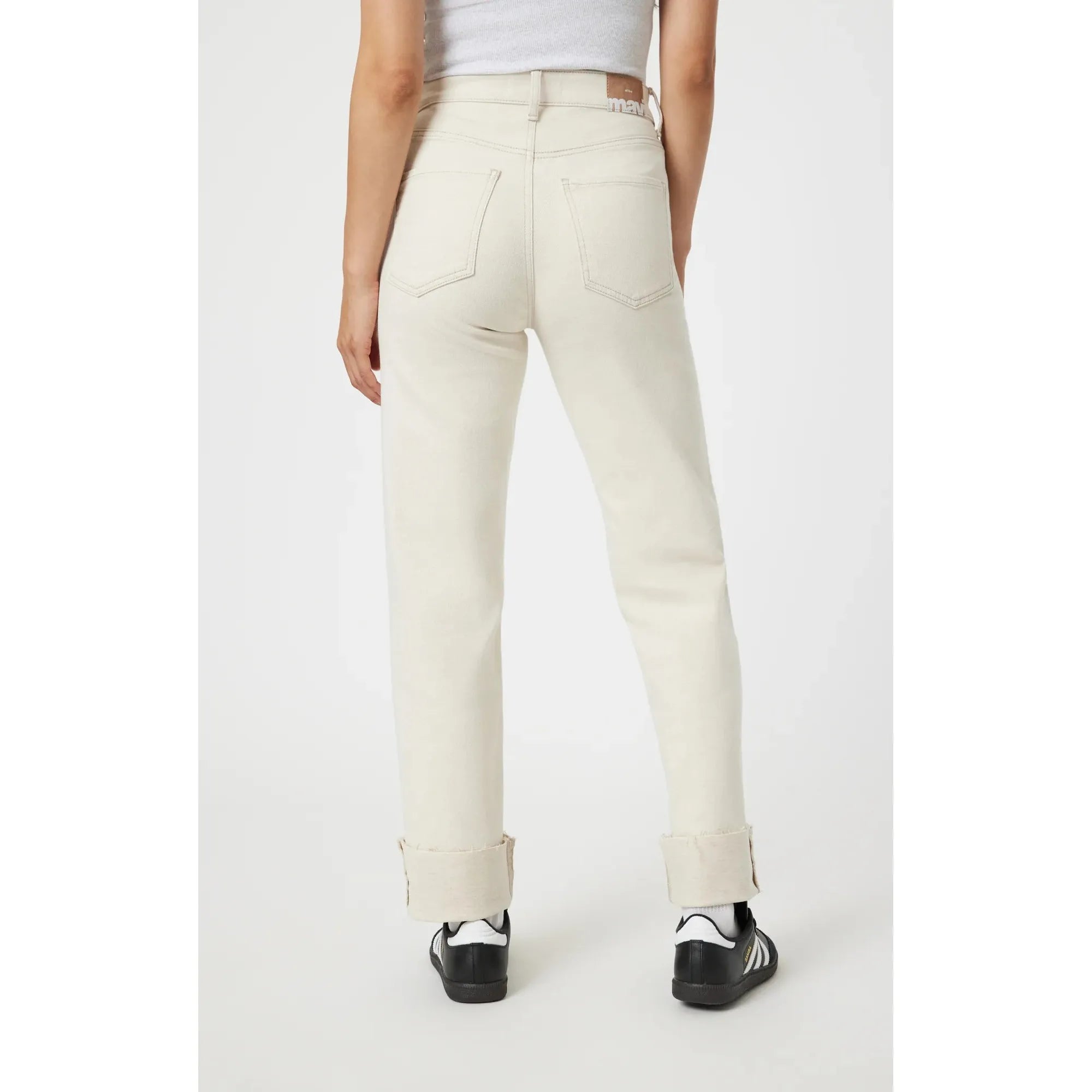 Mavi - Savannah Cuffed Straight Leg in Natural Ecru Denim