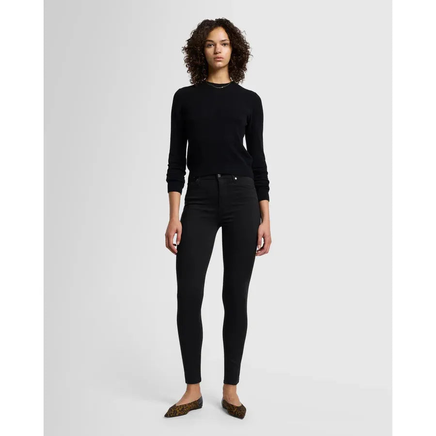 7 For All Mankind - Slim Illusion Luxe Skinny in Black