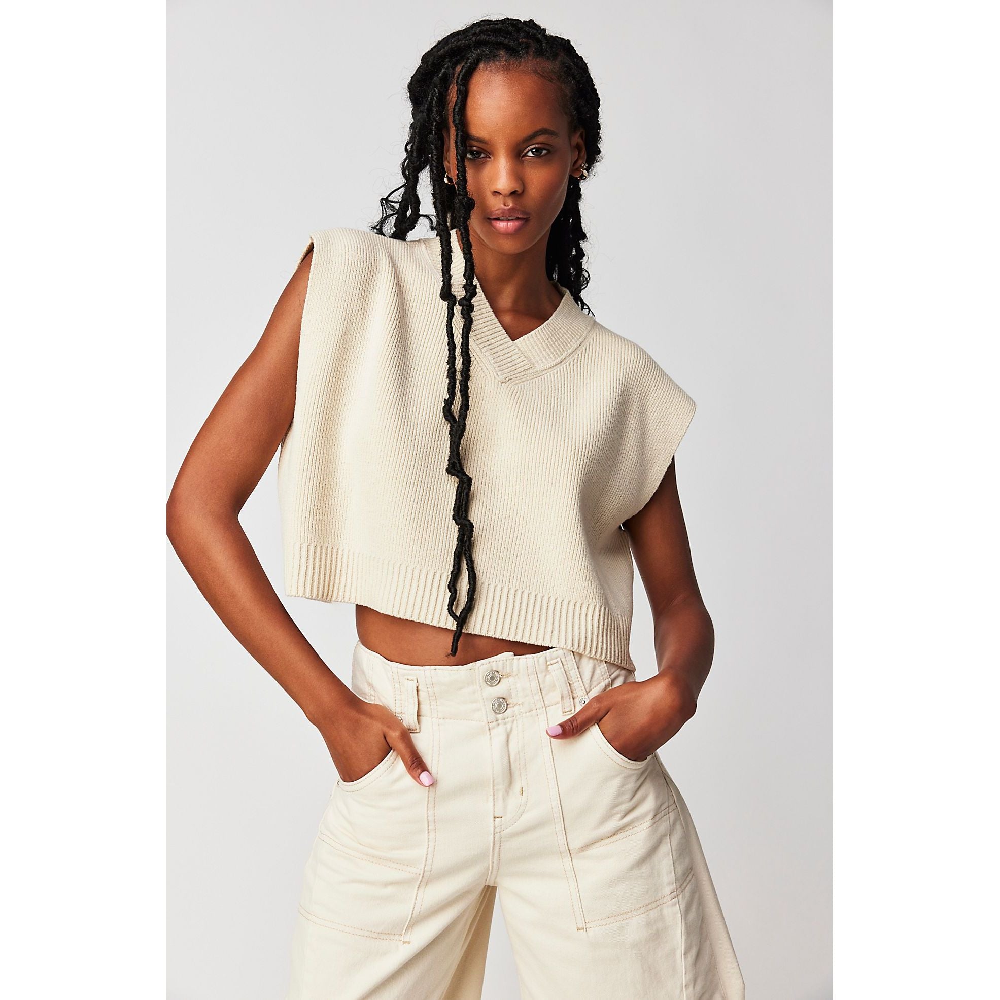 Free People - Easy Street Vest in Cream