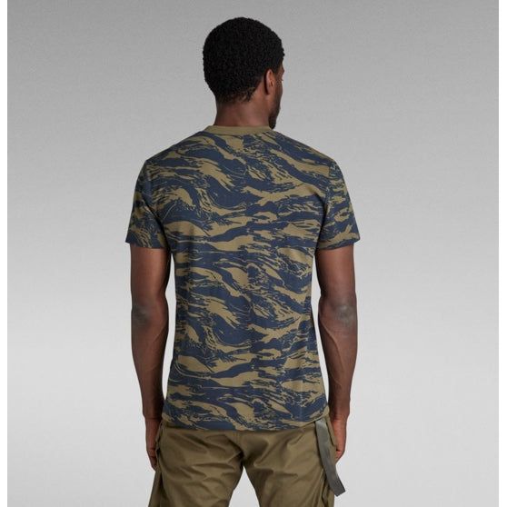 G Star - Tiger Camo Tee in Shadow Olive