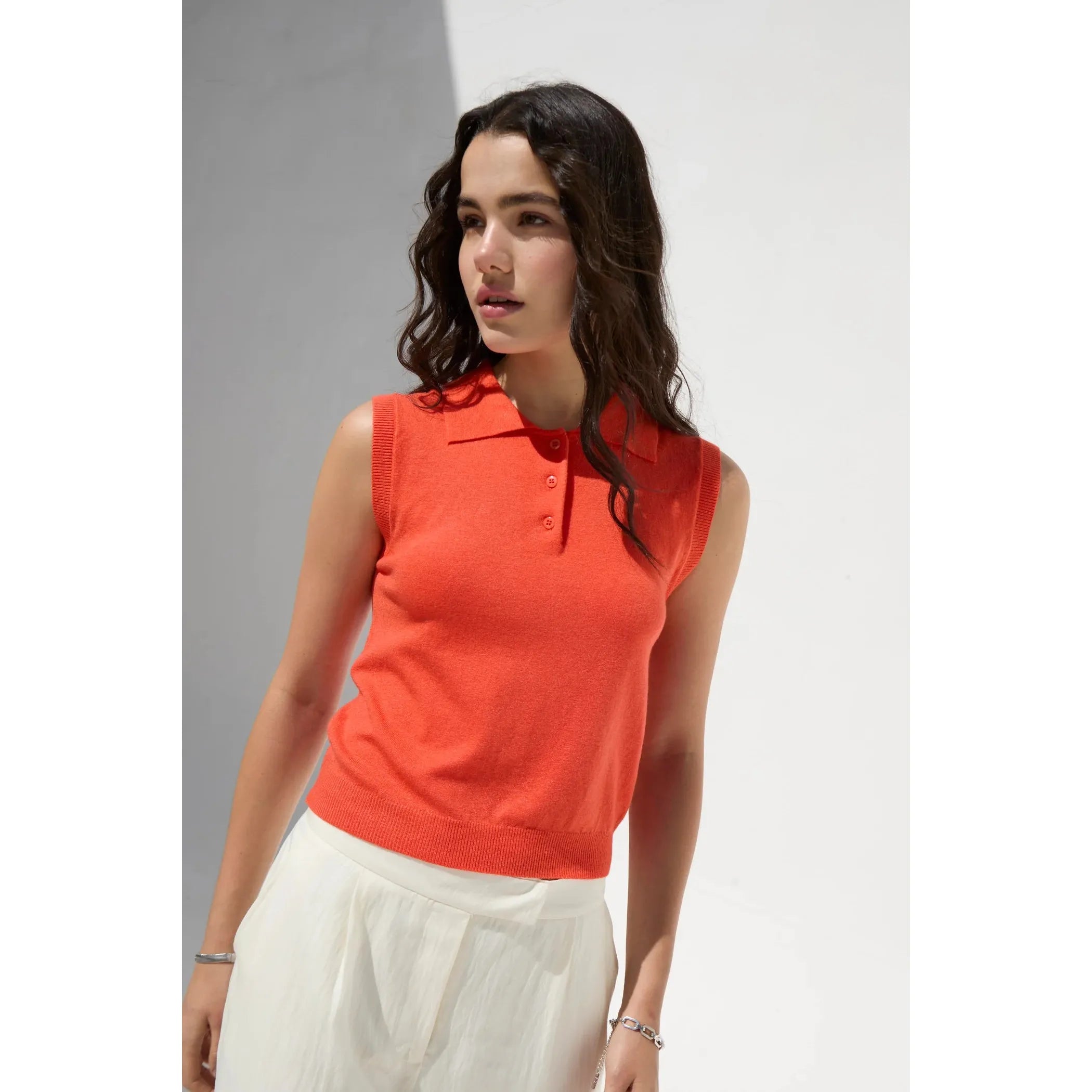 Deluc - Cassio Knit Top in Red