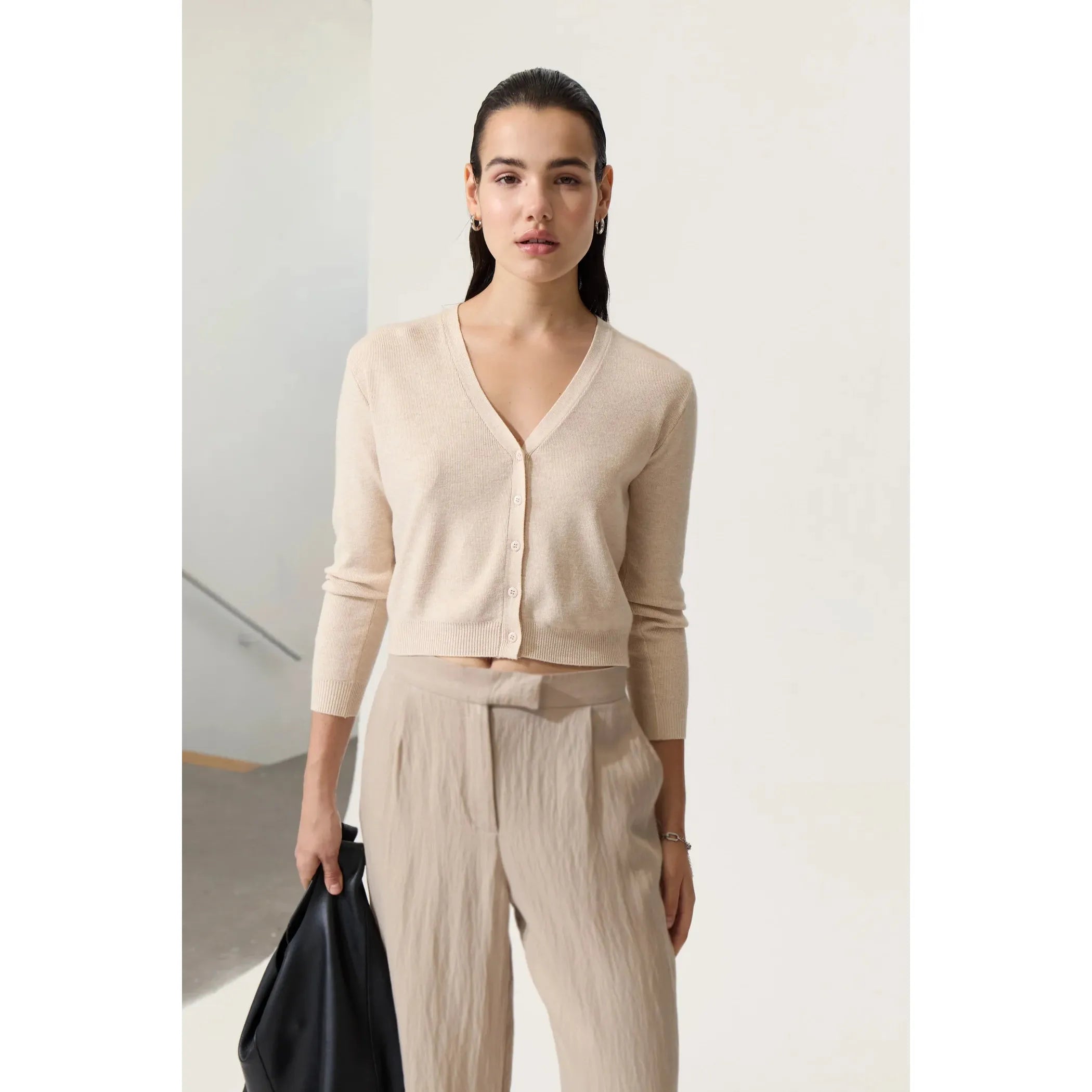 Deluc - Melfi Cardigan in Ecru Melange
