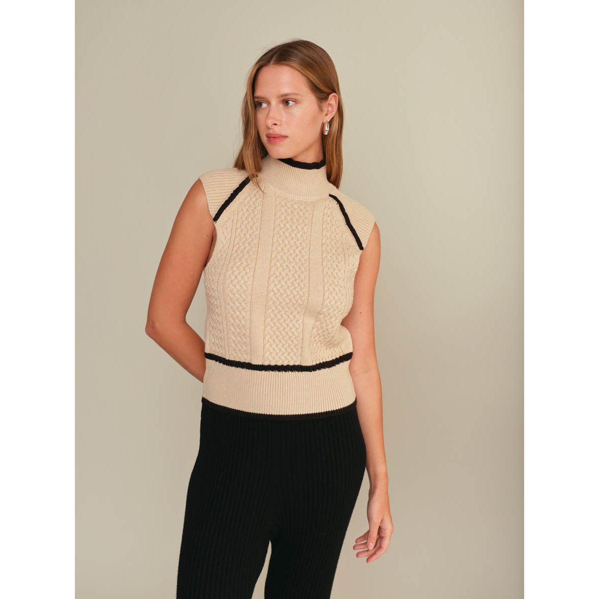 Deluc - Joe Turtleneck in Ecru/Black