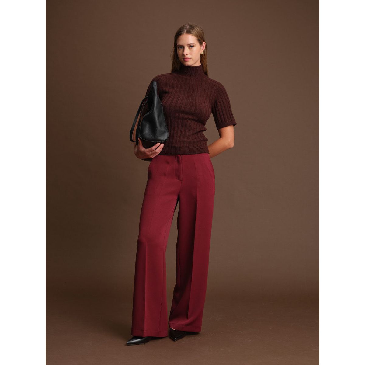 Deluc - Oliver Turtleneck Cardigan in Cacao