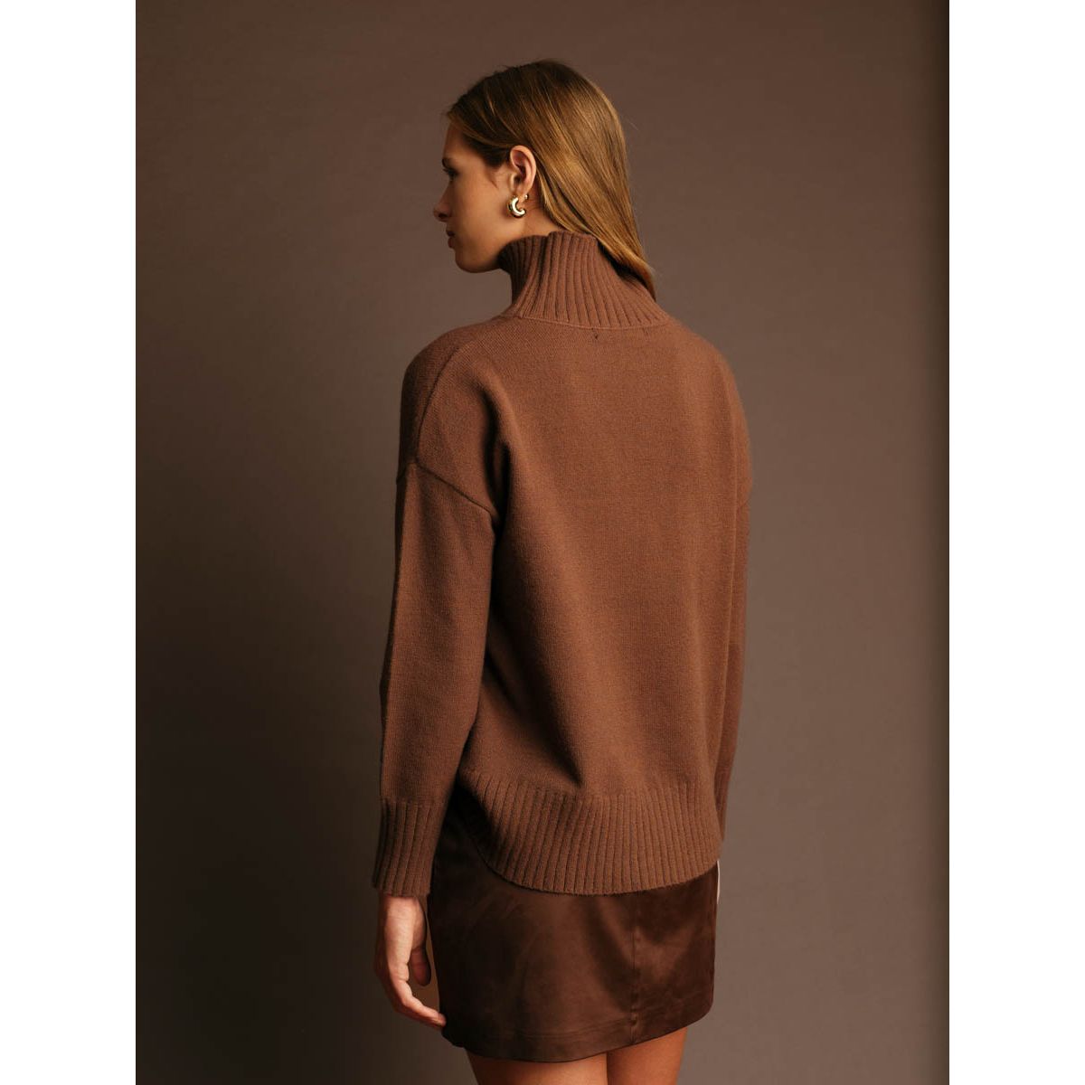 Deluc - Peter Turtleneck Sweater in Chocolate