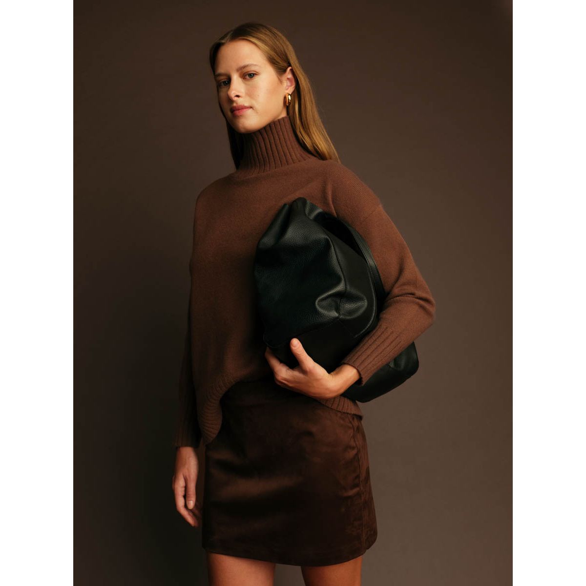Deluc - Peter Turtleneck Sweater in Chocolate