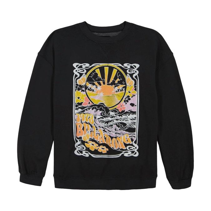 Billabong - Girls Tide Chaser Sweatshirt in Off Black