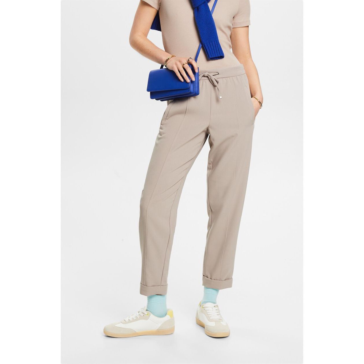 Esprit - Jogger Style Trouser in Light Taupe