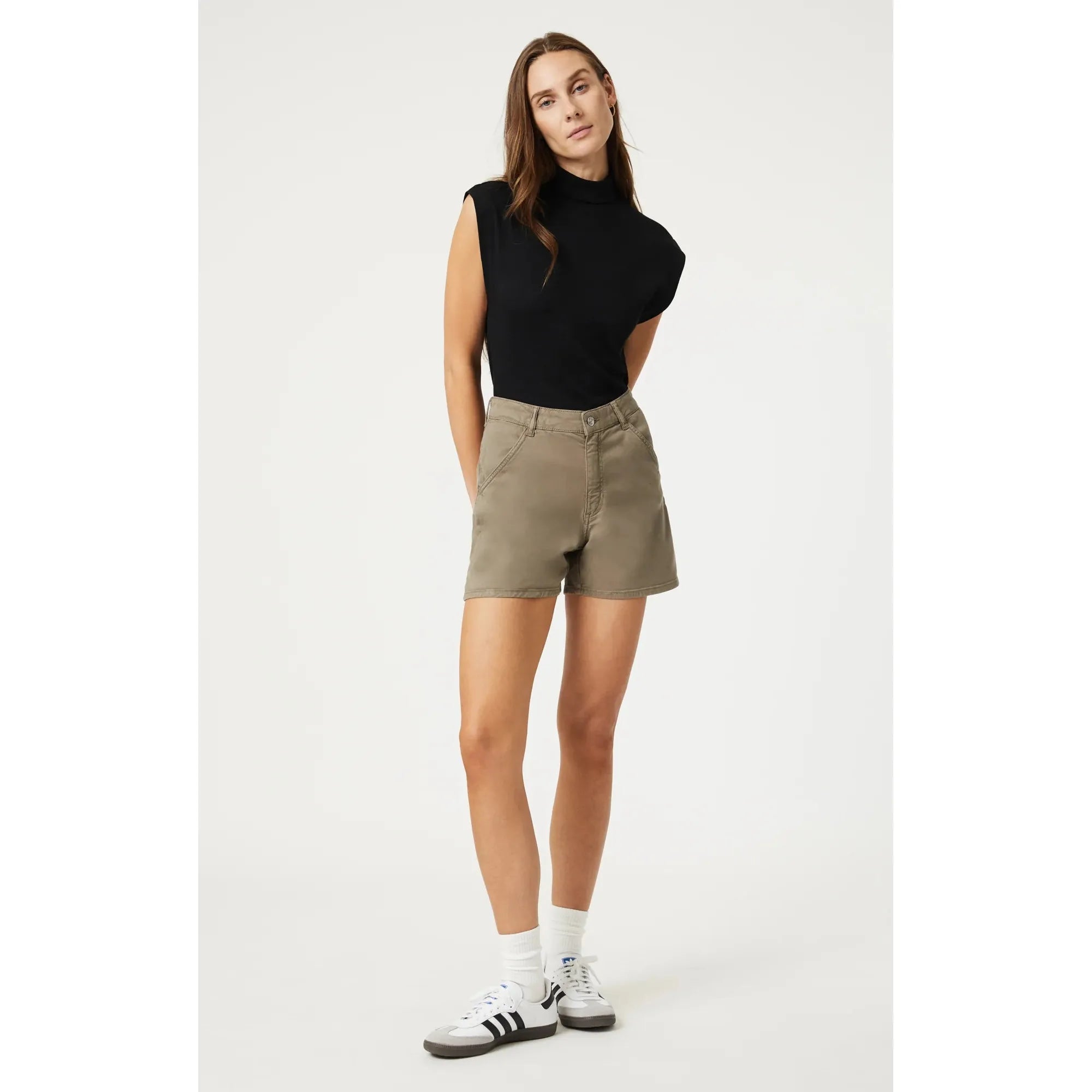 Mavi - Kylie Utility Shorts in Vetiver Luxe Twill