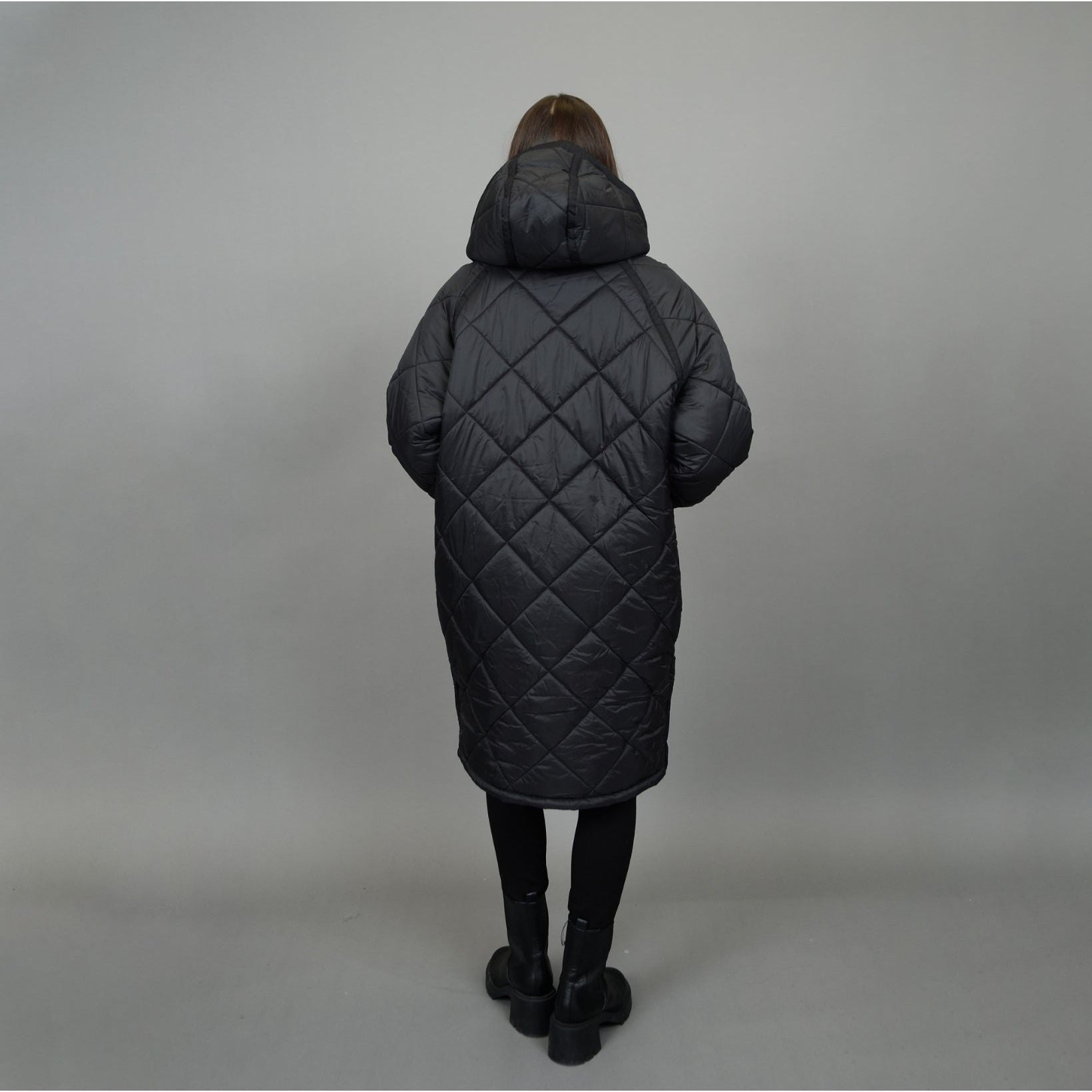 RD Style - Loba Hooded Long Coat in Black