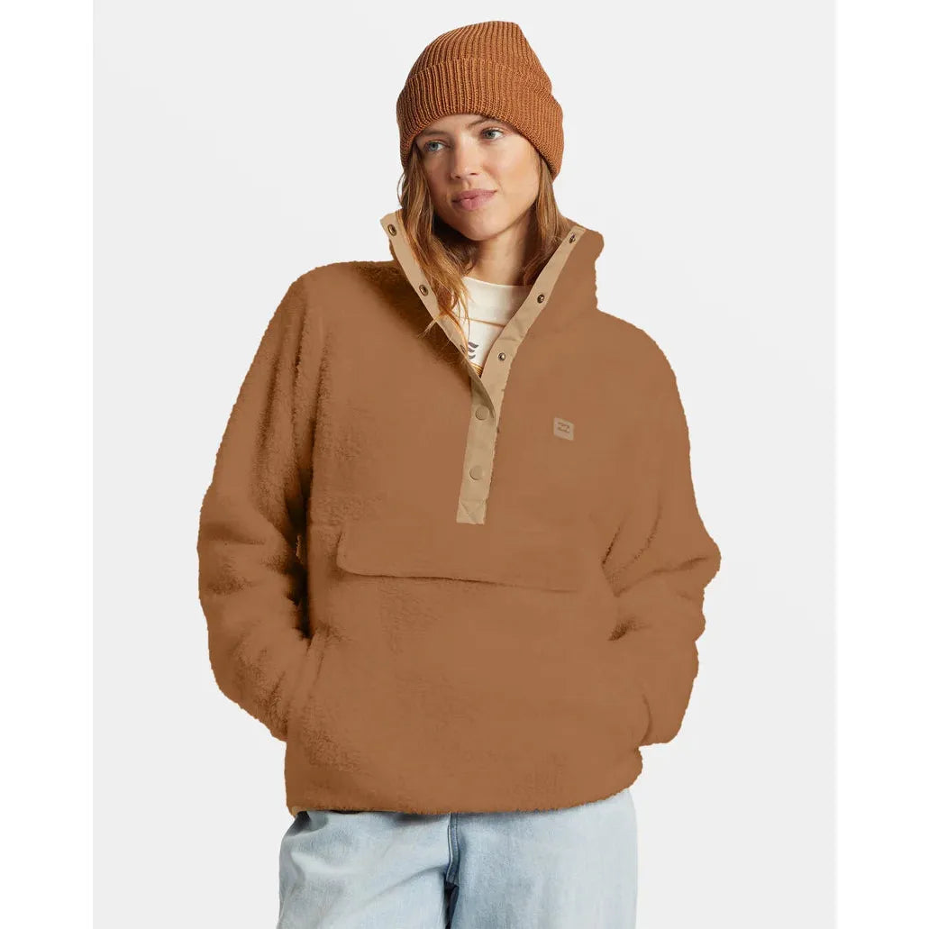 Billabong - Switchback Mock Neck Fleece in Sandalwood