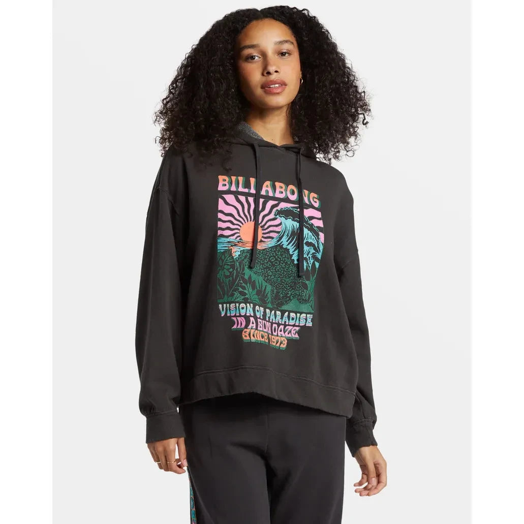 Billabong - Keep It Up Pullover Hoodie in Black Sands