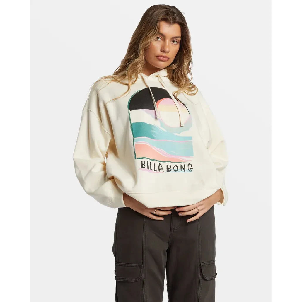 Billabong - Keep It Up Pullover Hoodie in White Cap