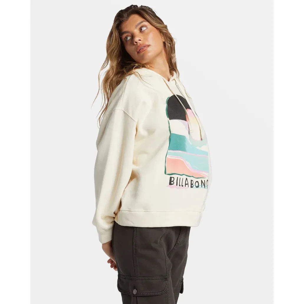 Billabong - Keep It Up Pullover Hoodie in White Cap