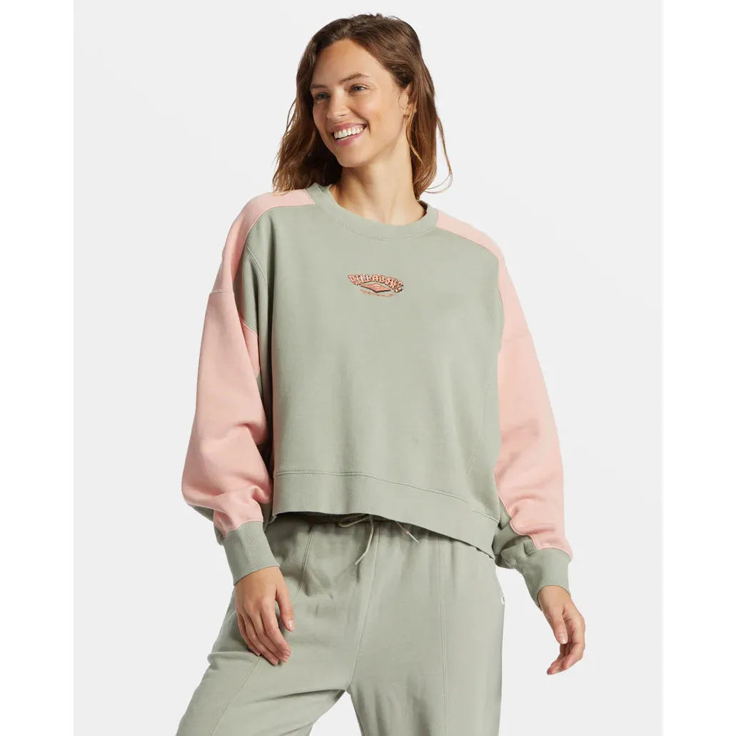 Billabong - Hike Date Pullover Sweatshirt in Seagrass