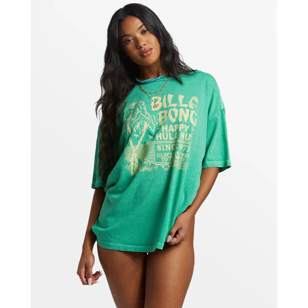 Billabong - Hula Hut Oversized T-Shirt in Tropical Green
