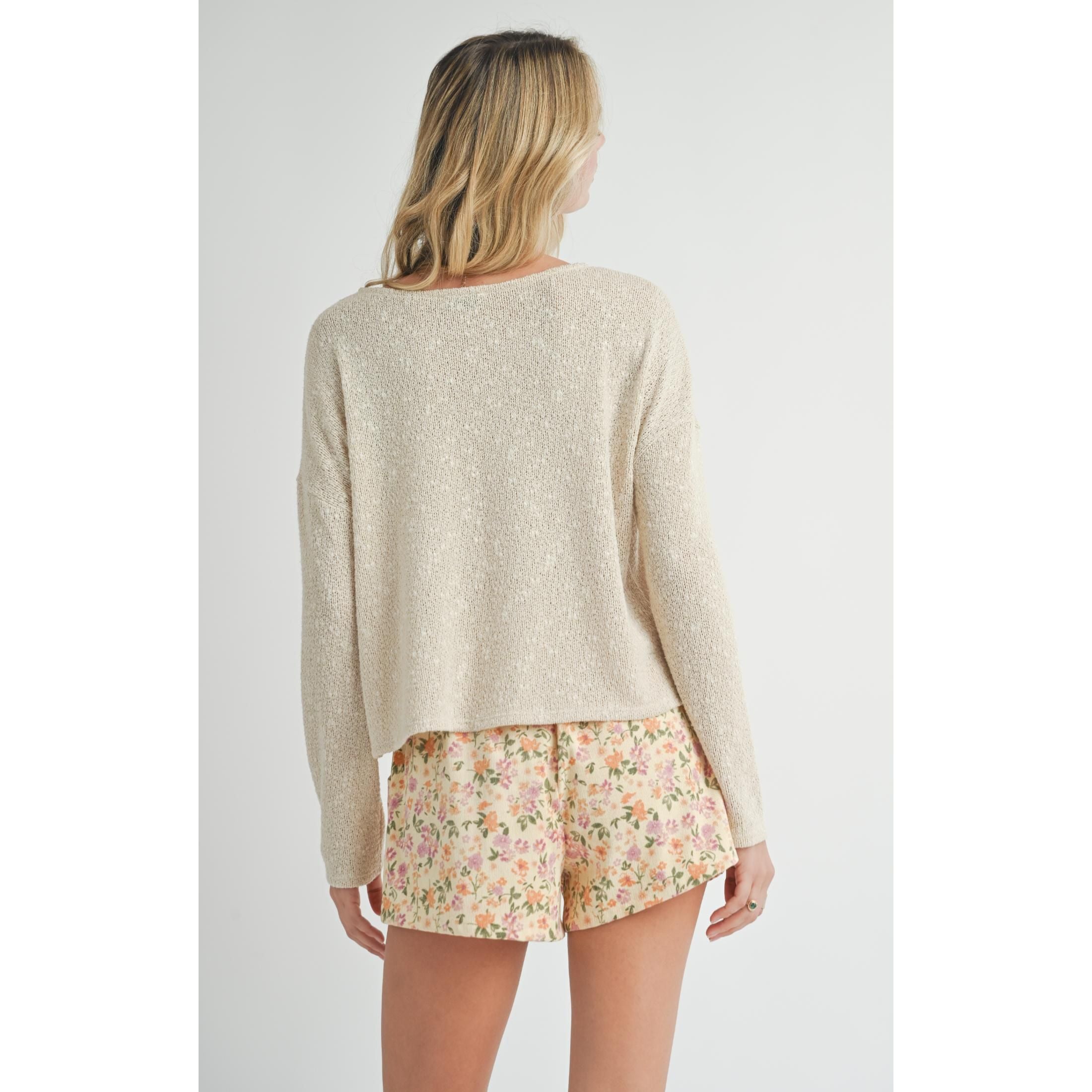 Sadie & Sage - Core Memory Knit Top in Cream