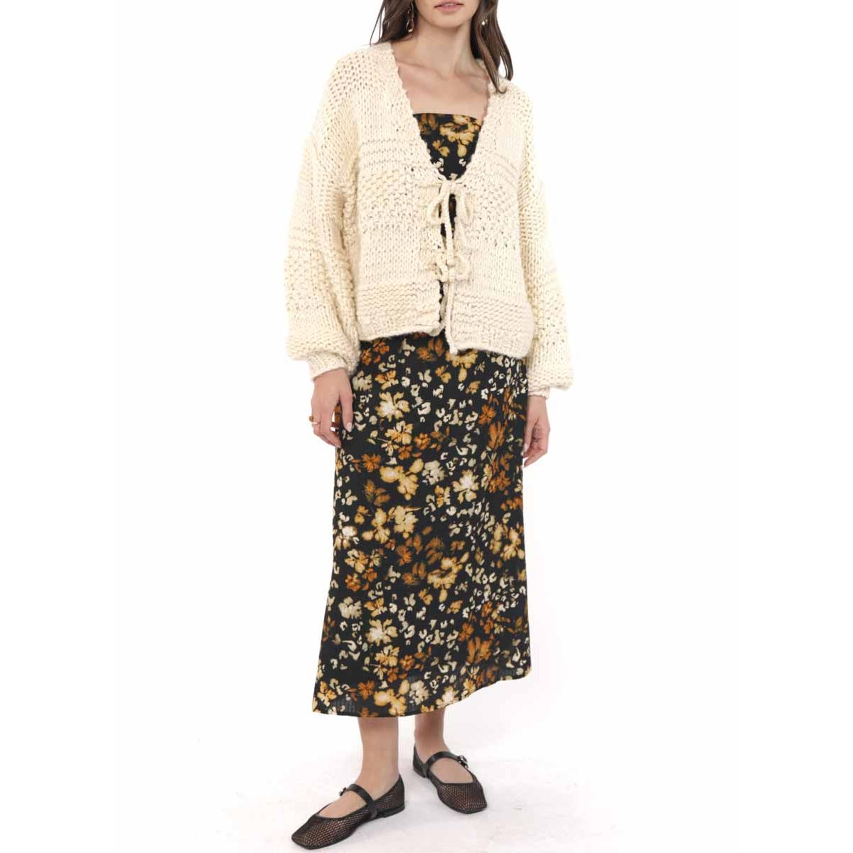 Sadie & Sage - Iggy Chunky Knit Cardigan in Ivory