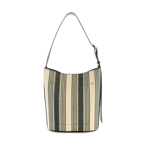 Guess - Nicolette Large Bucket Shoulder Bag in Navy Stripe