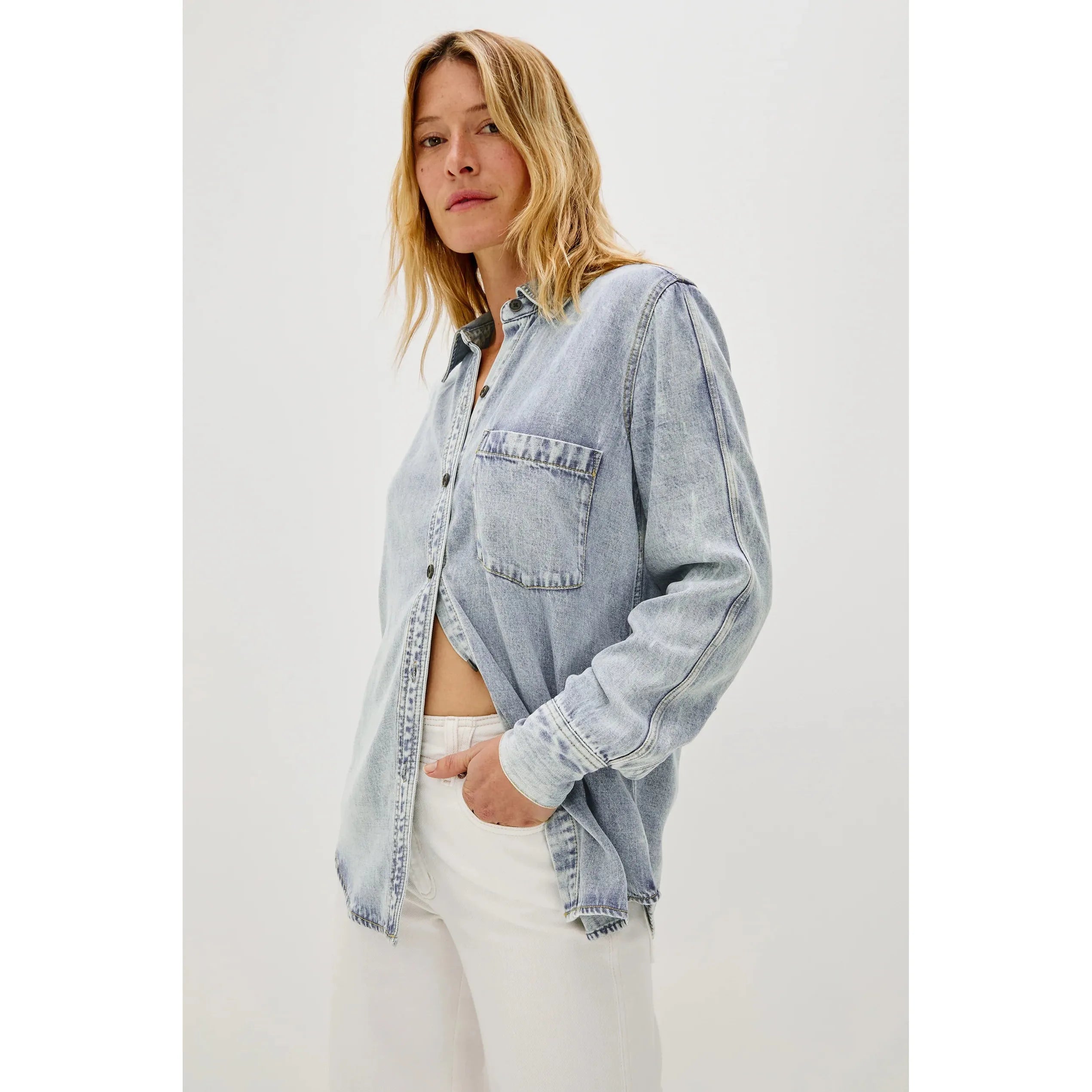 Rails - Atticus Shirt in Bleached Indigo