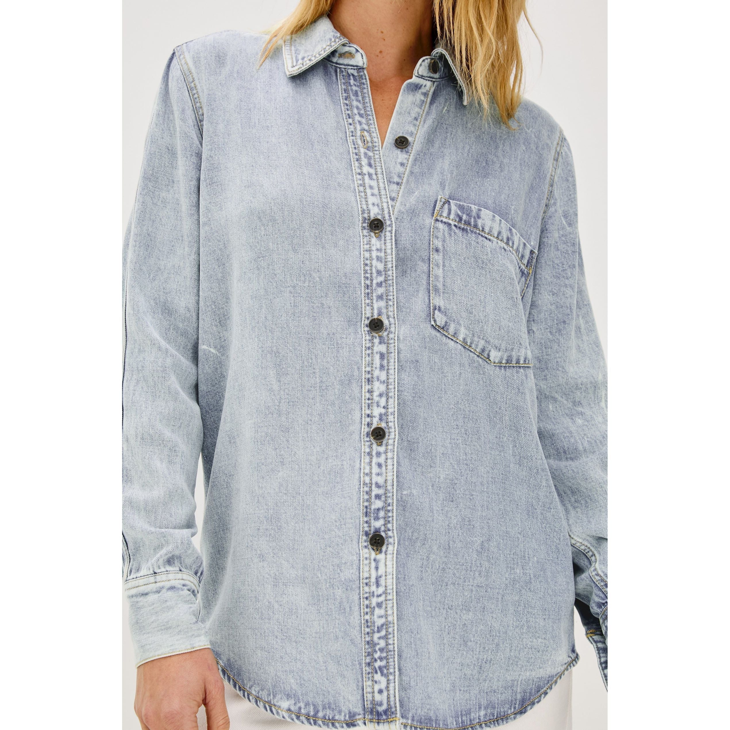 Rails - Atticus Shirt in Bleached Indigo