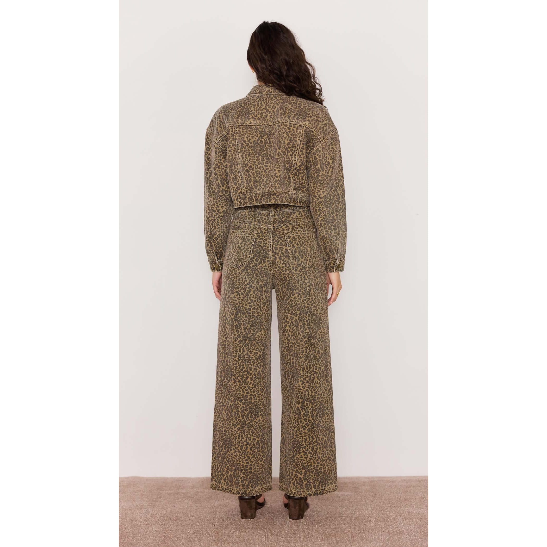 Mink Pink - Anouk Print Denim Jeans in Leopard