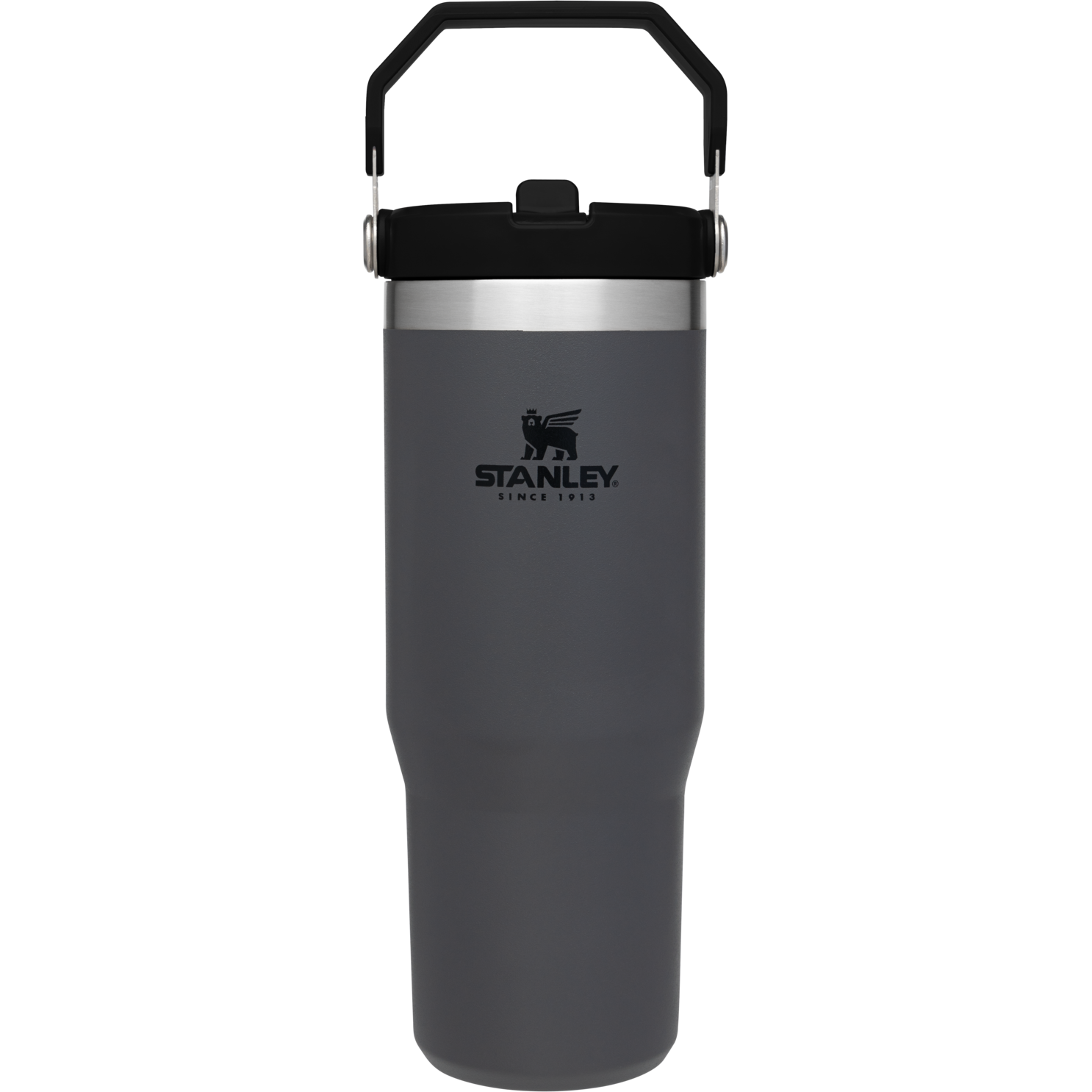 Stanley - Ice Flow Flip Straw Tumbler 30oz Insulated Water Bottle in Charcoal