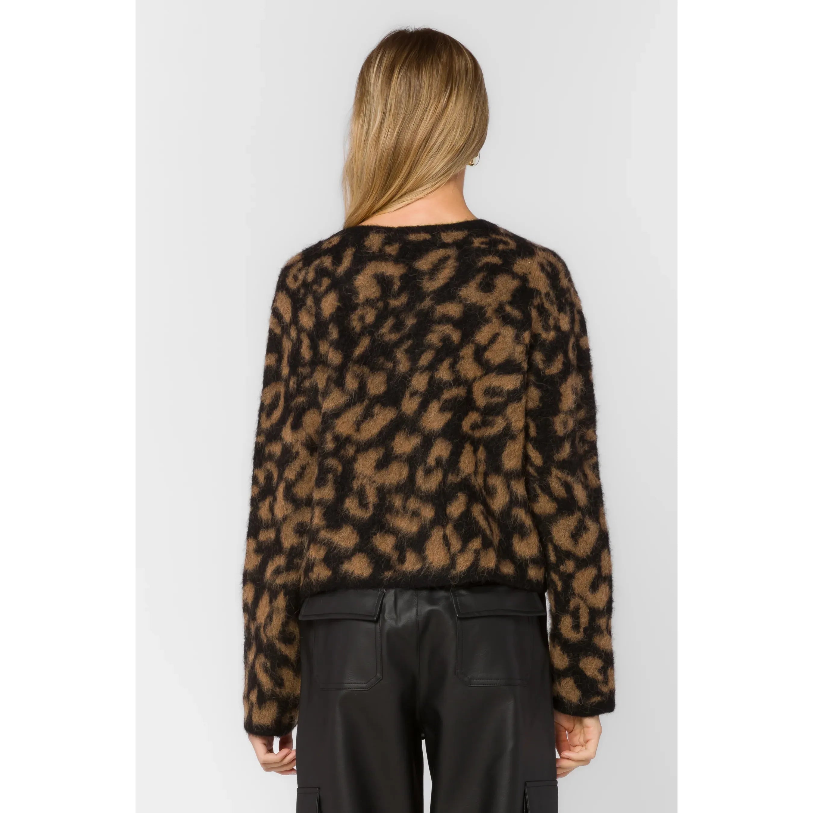 Velvet Heart - Banksy Cardigan in Sandstone Cheetah