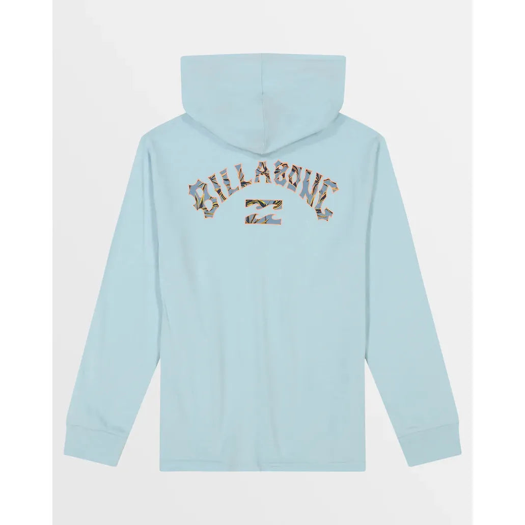 Billabong - Boys Arch Fill Hoodie in Dusty Blue