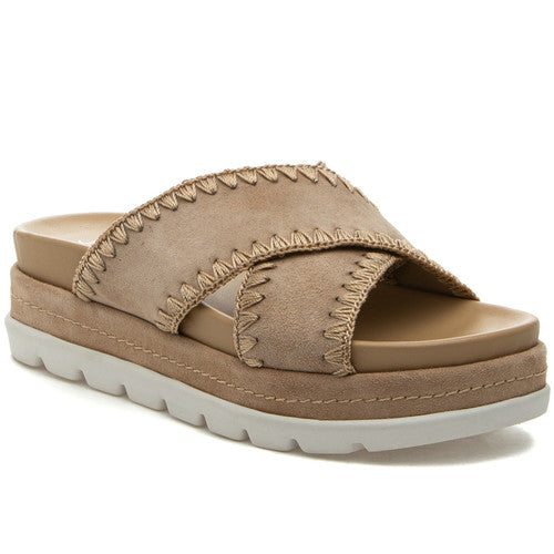J Slides - Boo in Sand Suede