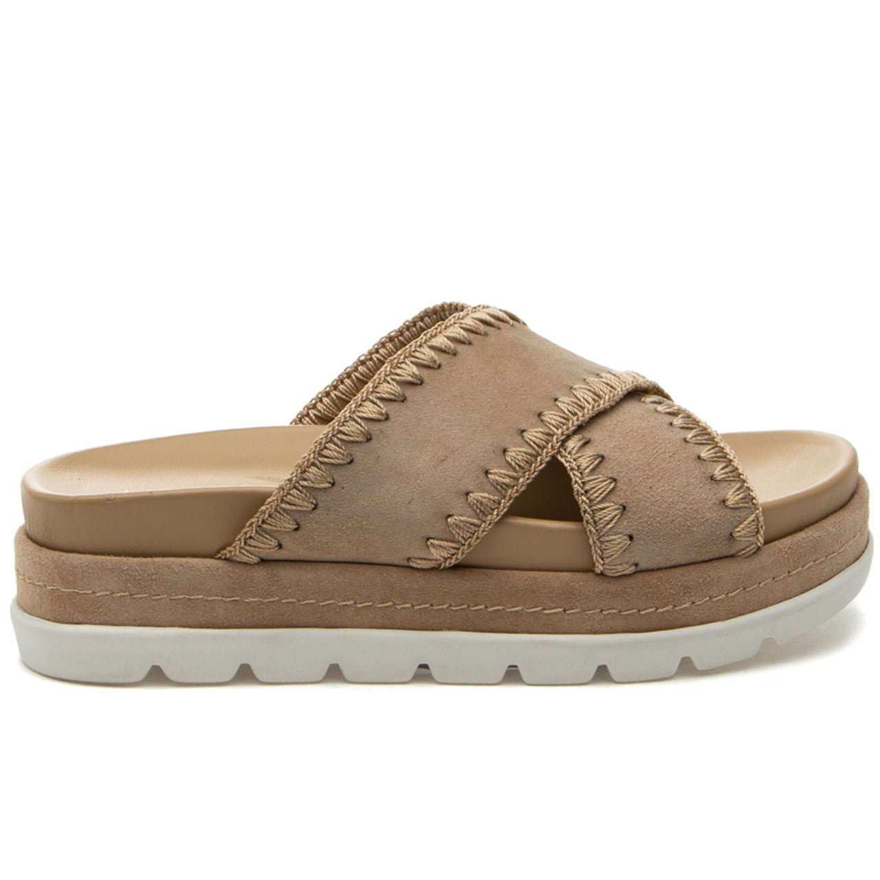 J Slides - Boo in Sand Suede