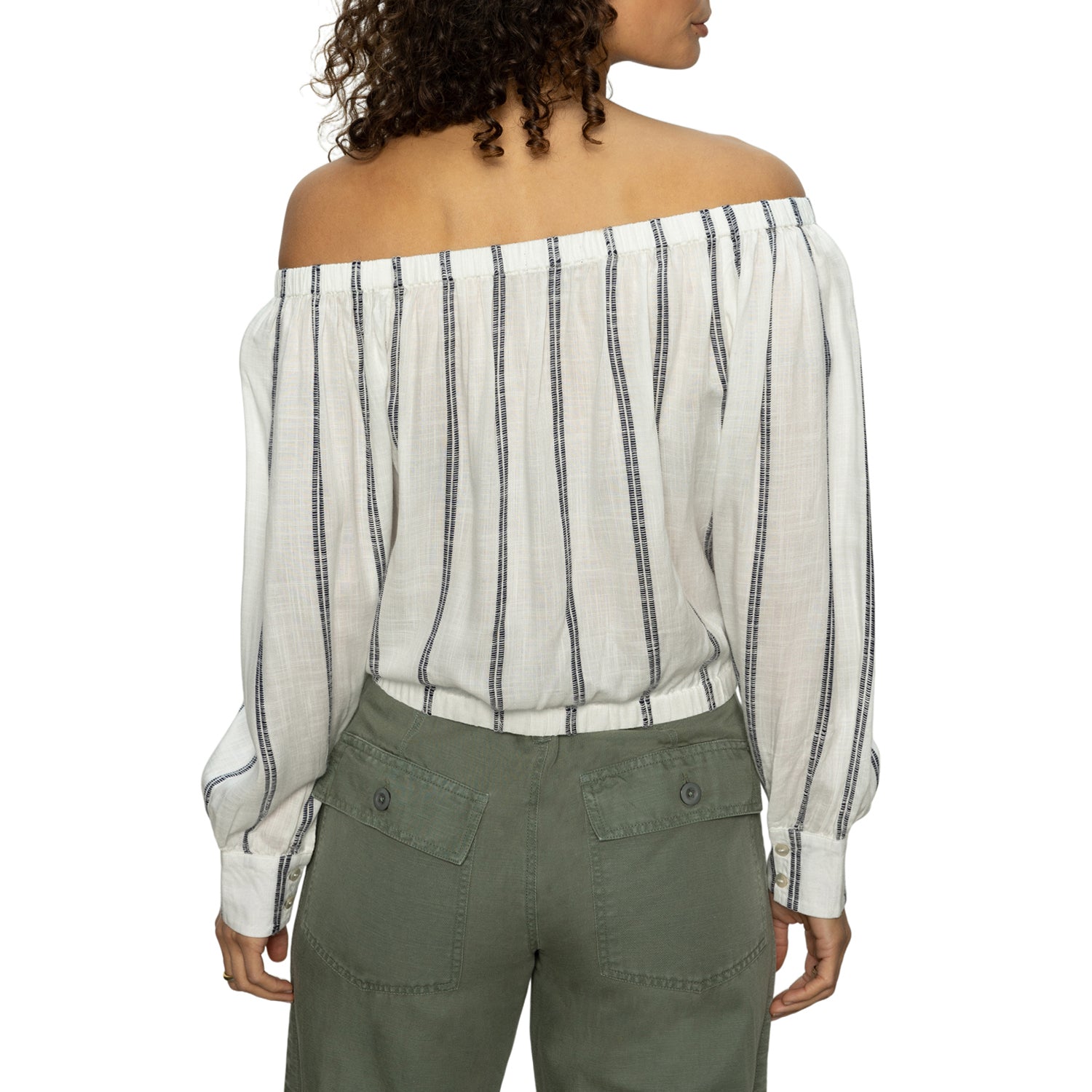 Sanctuary - Ballet Tie Top in White Stripe