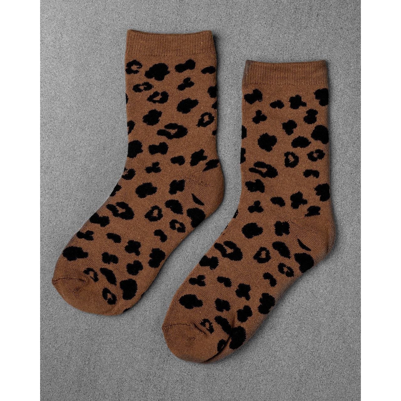 Unified - Leopard Socks in Cocao