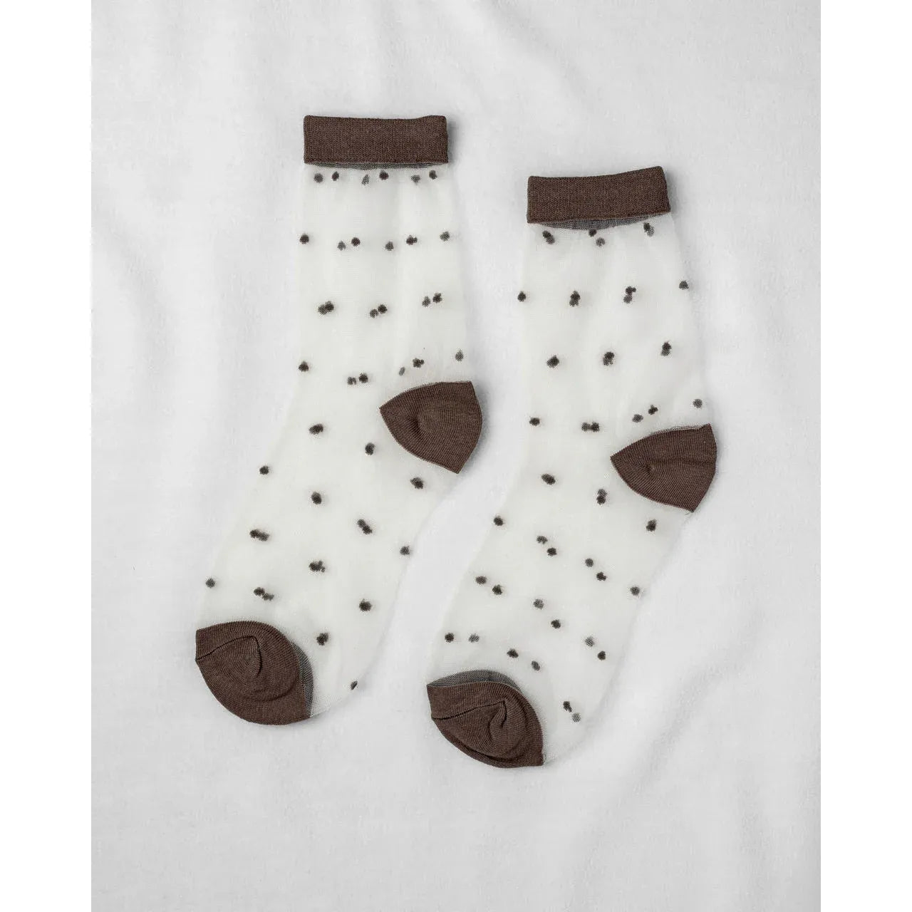 Unified - Sheer Dot Sock in Cocao