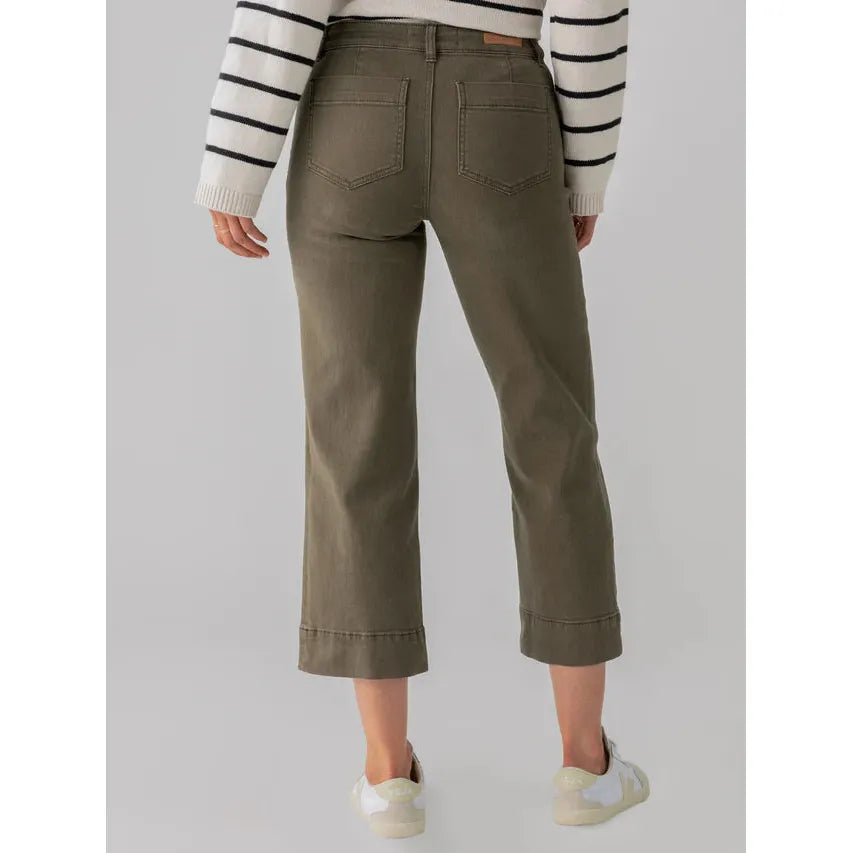 Sanctuary - Marine Denim Crop Pant in Fatigue