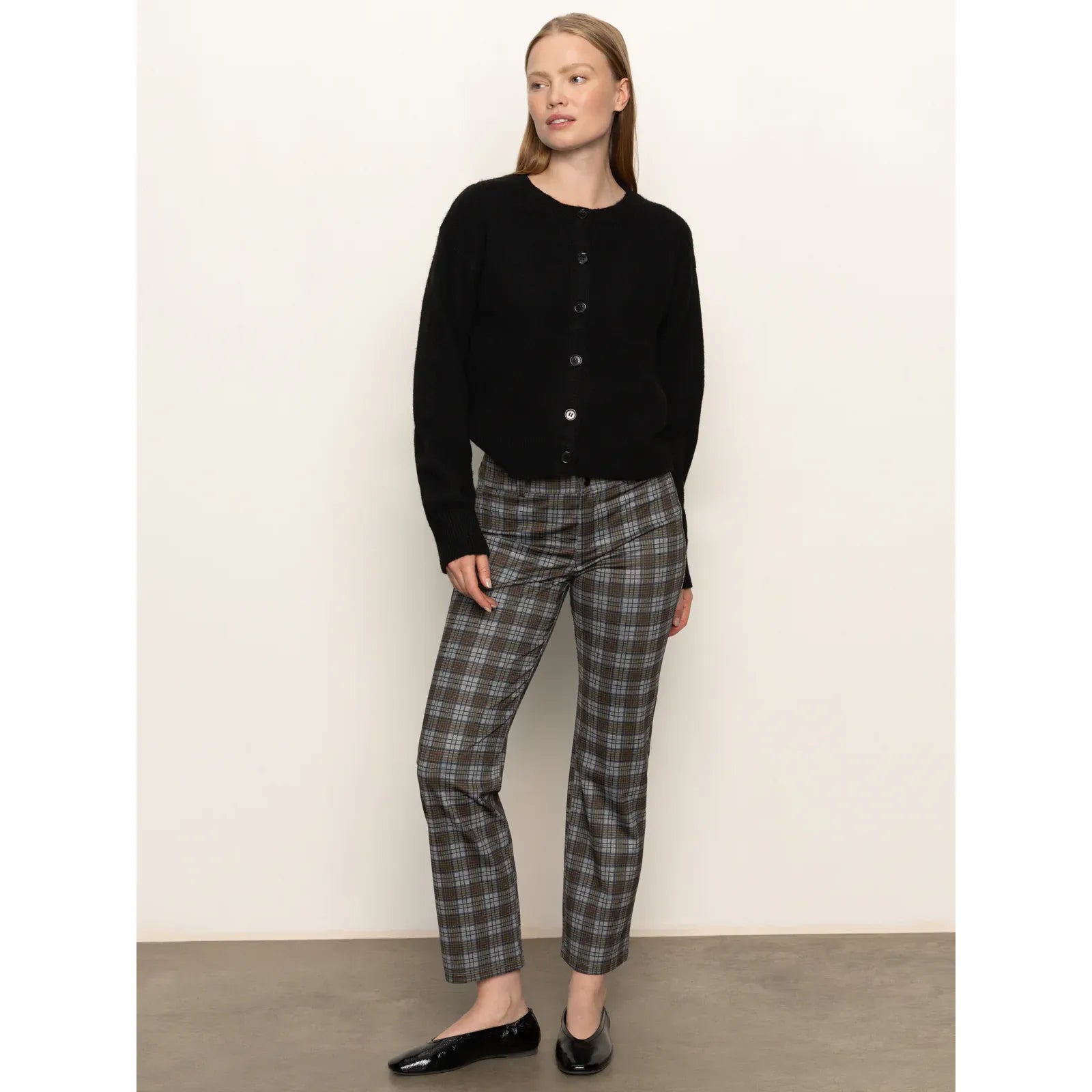 Sanctuary - 90s Straight Legging in Burnt Olive Plaid