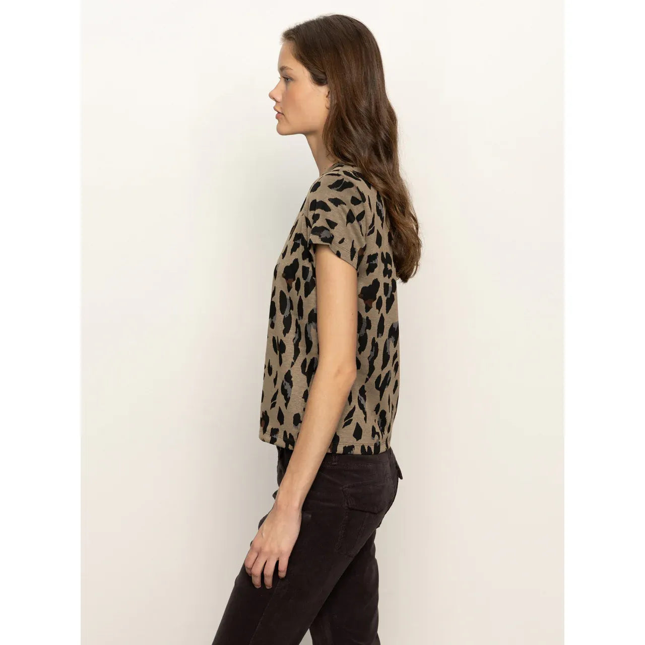 Sanctuary - Double Knit Perfect Tee in Winter Leopard