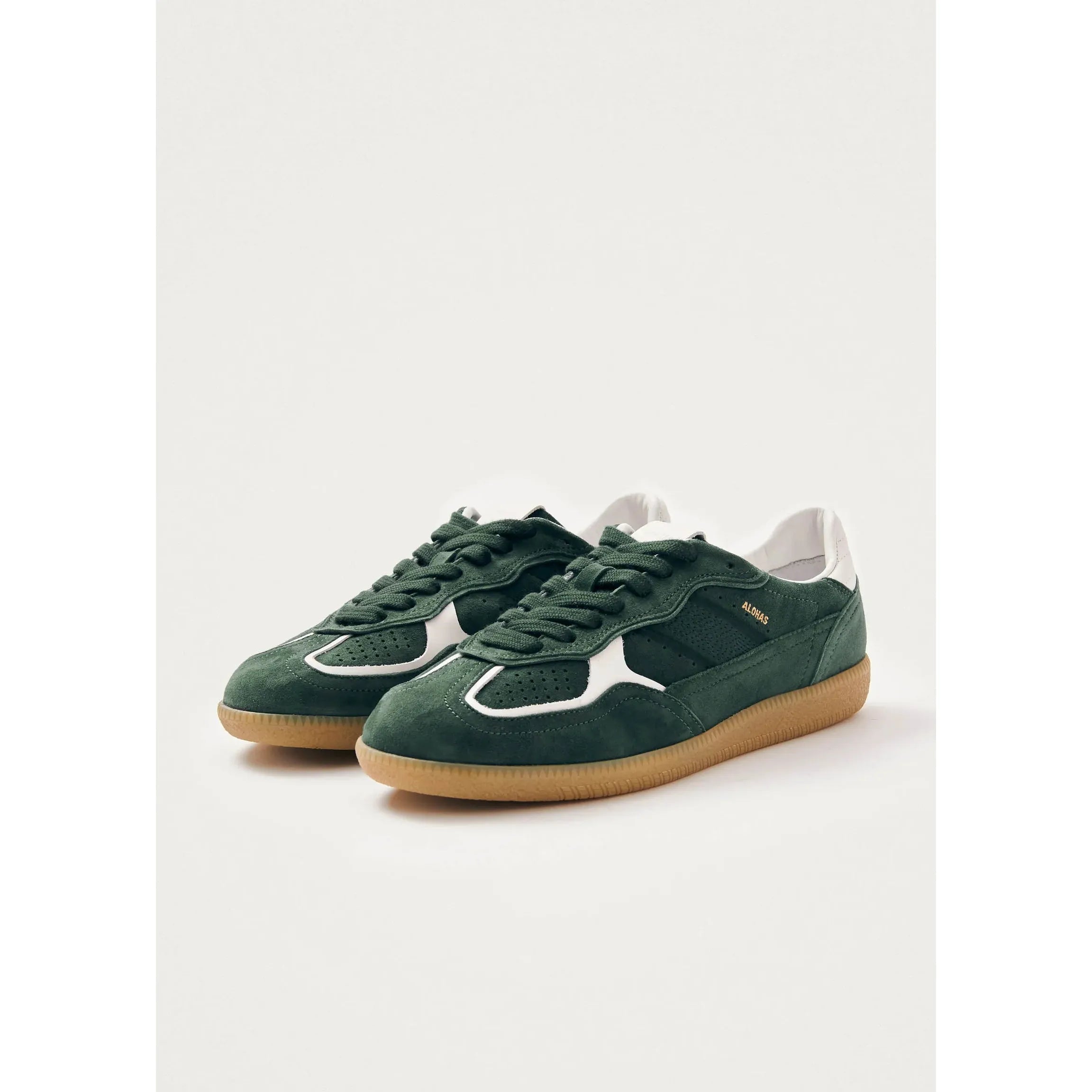 Alohas - 490 Rife Leather Sneaker in Forest Green