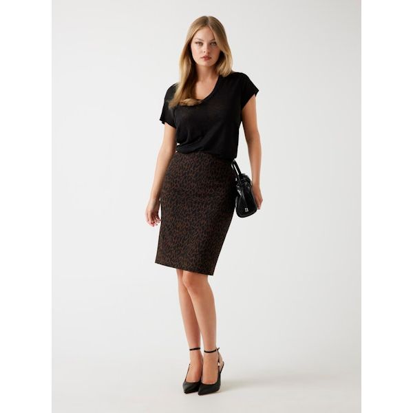 Guess - Creta Midi Skirt in Leopard