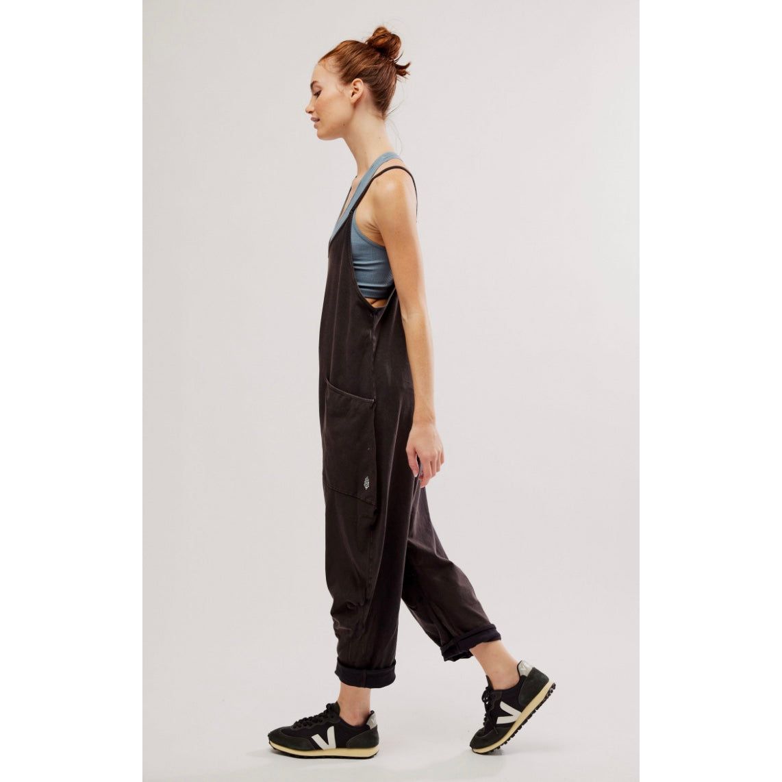 Free People - Hot Shot Onesie in Washed Black