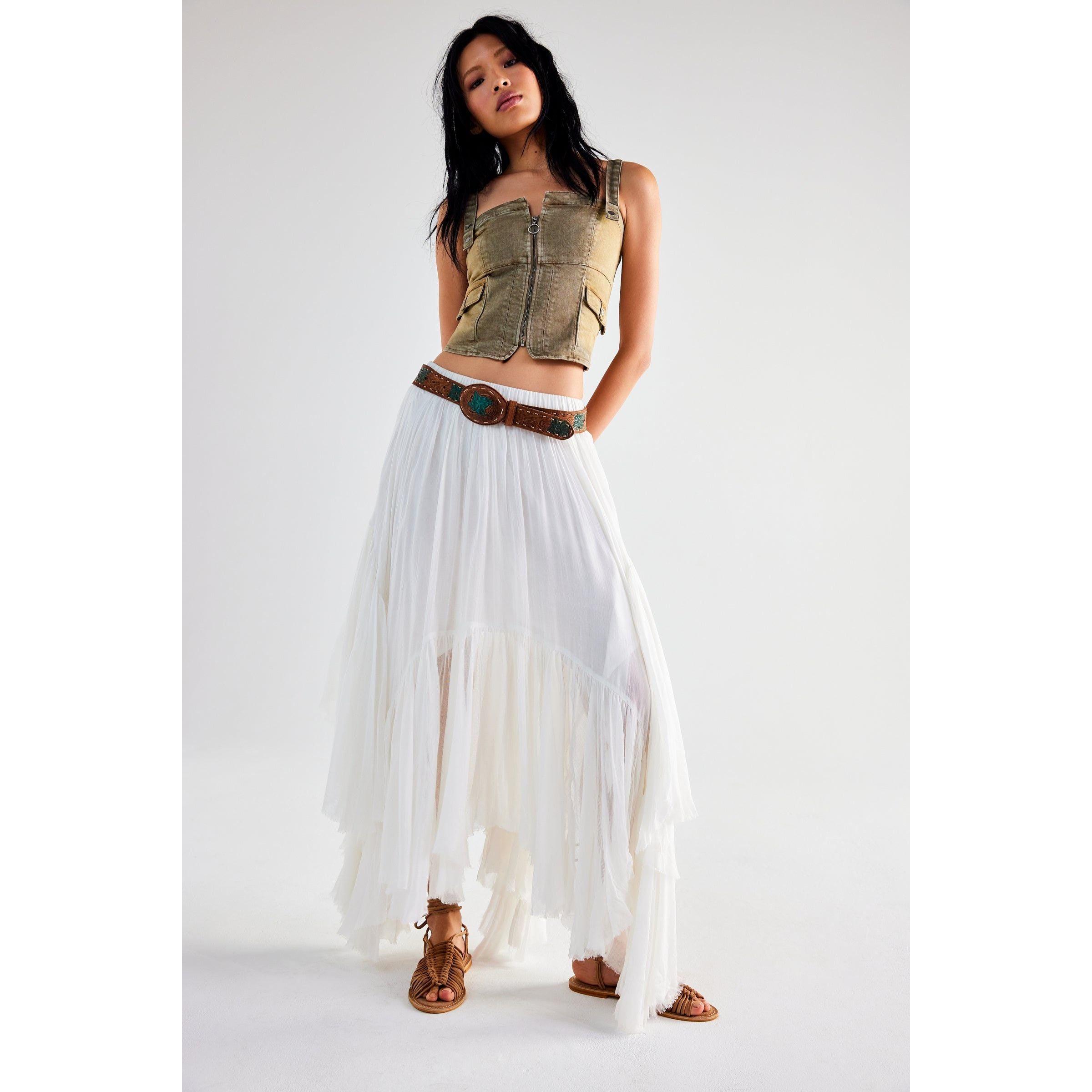 Free People - Clover Skirt in White
