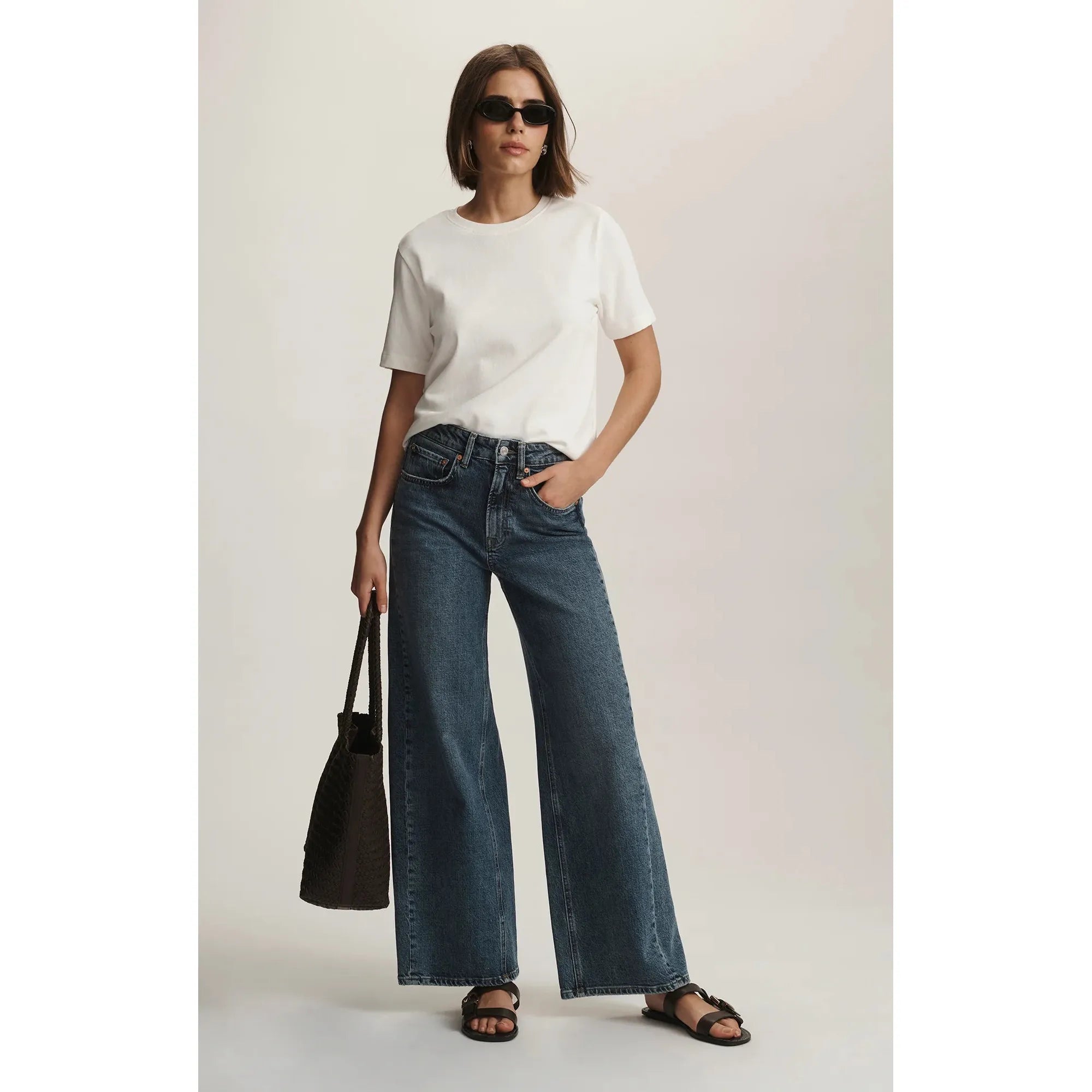 Mavi - Siena Wide Leg High Rise in Dark Used Classic Blue