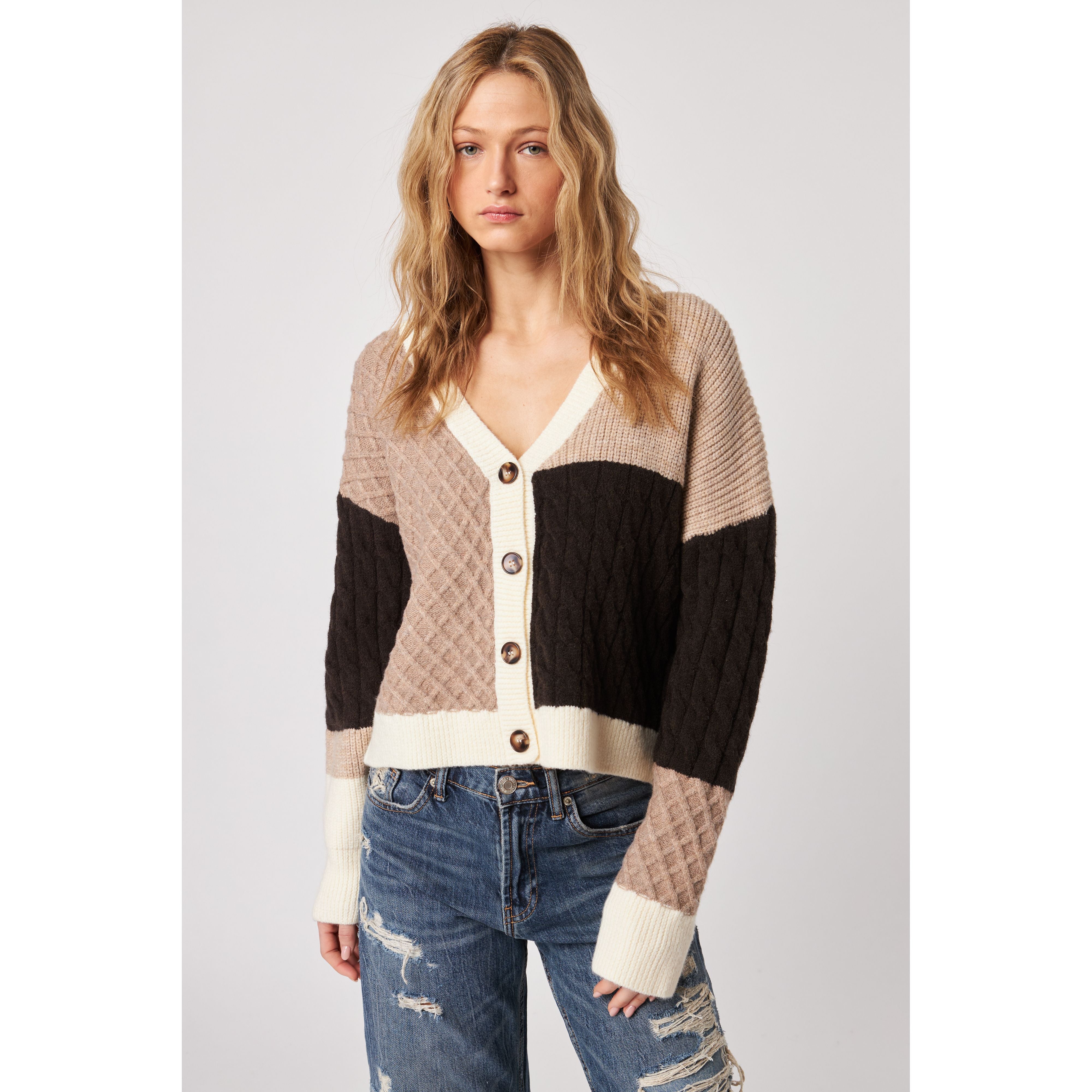 John & Jenn - Kenneth Cardigan in Butterscotch