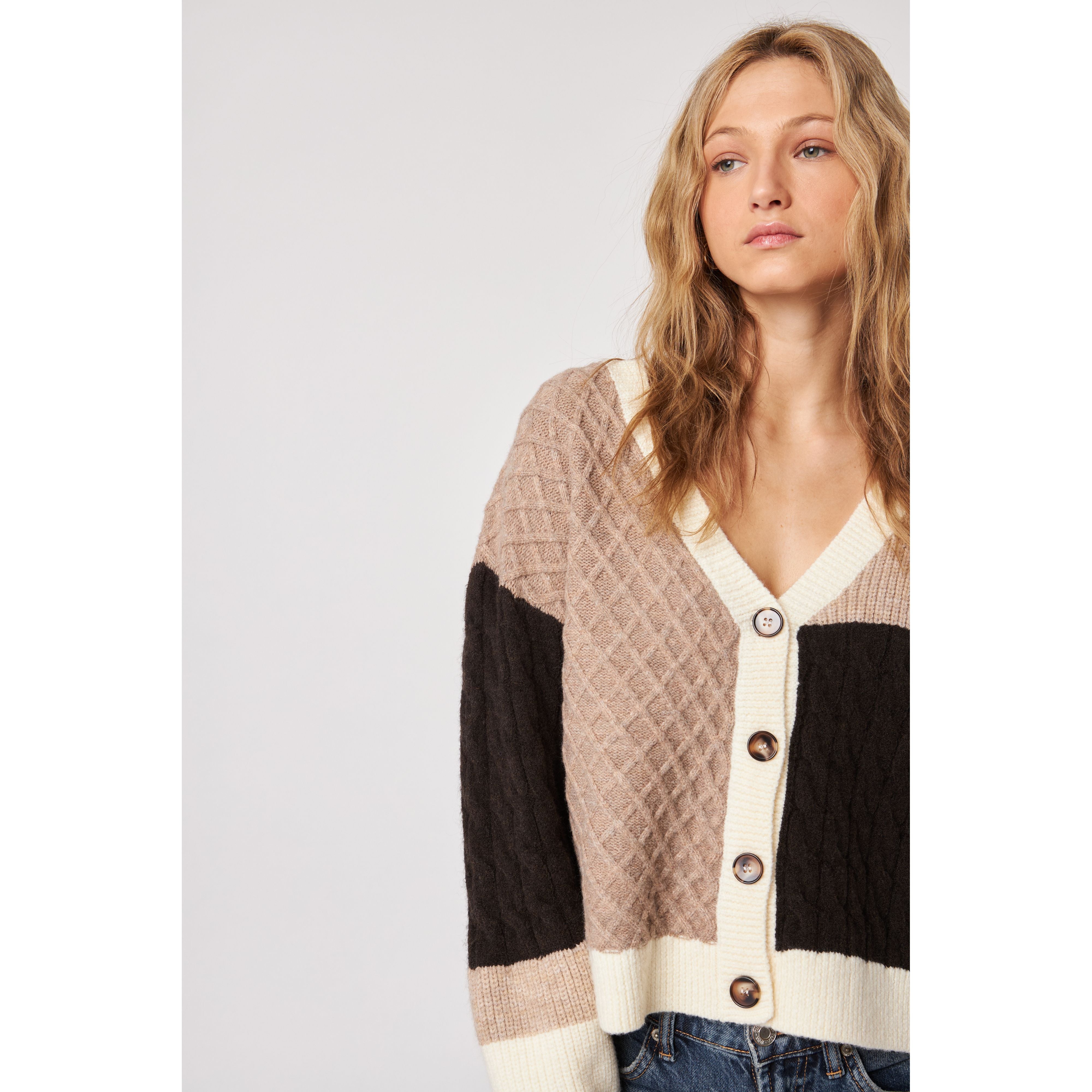 John & Jenn - Kenneth Cardigan in Butterscotch