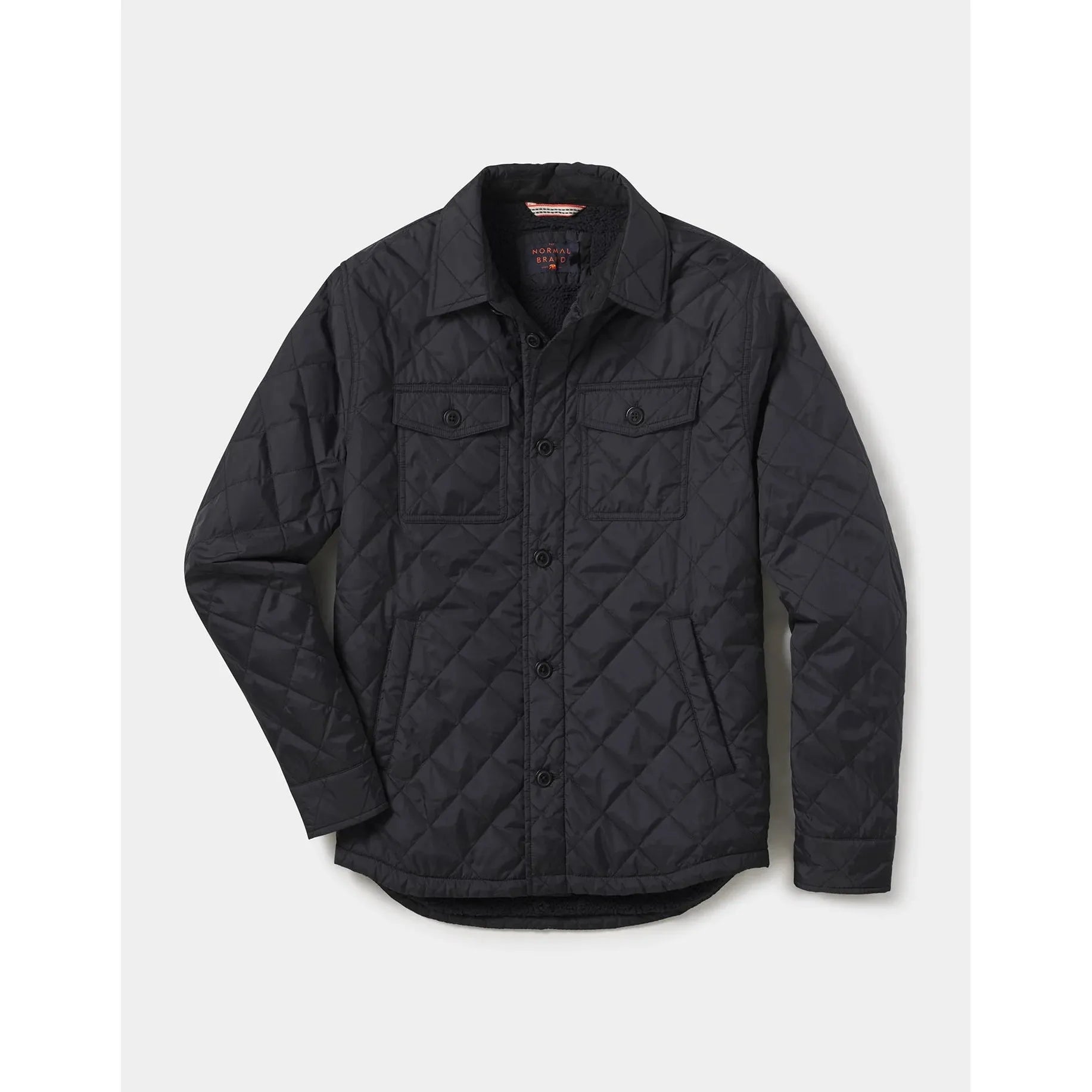 Normal Brand - Quilted Sherpa Lined Shacket in Black