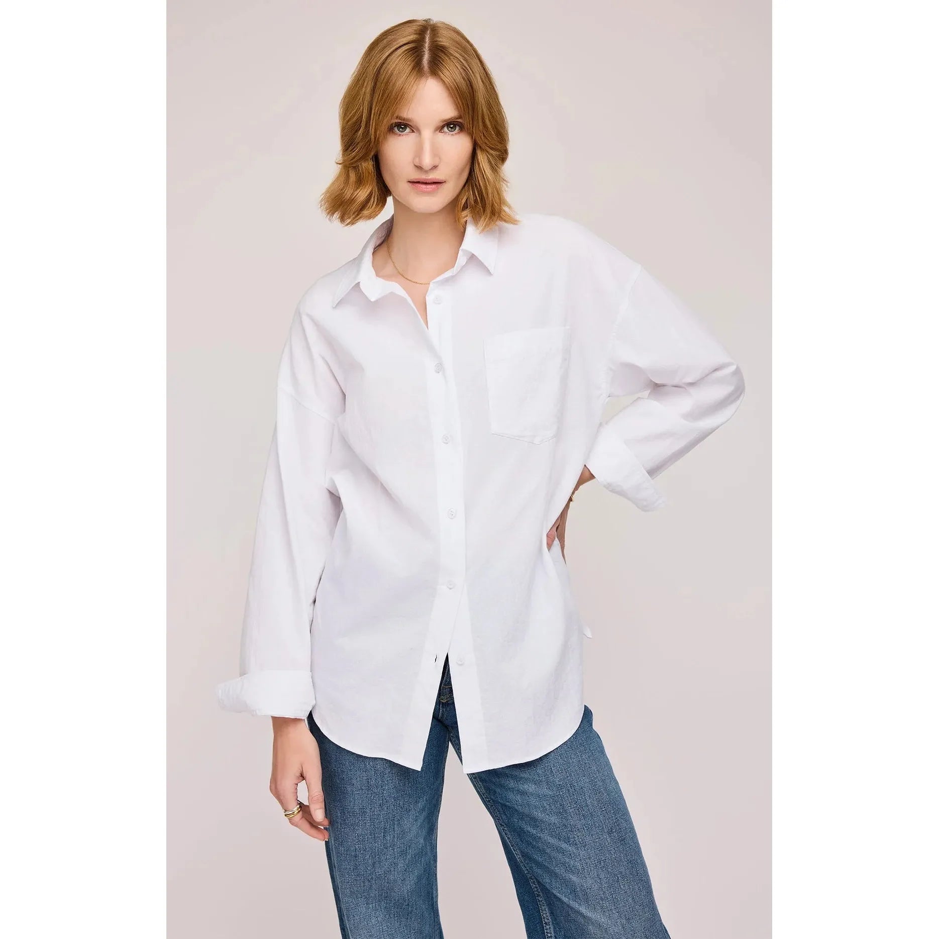 Gentle Fawn - Callahan Button Down Shirt in White