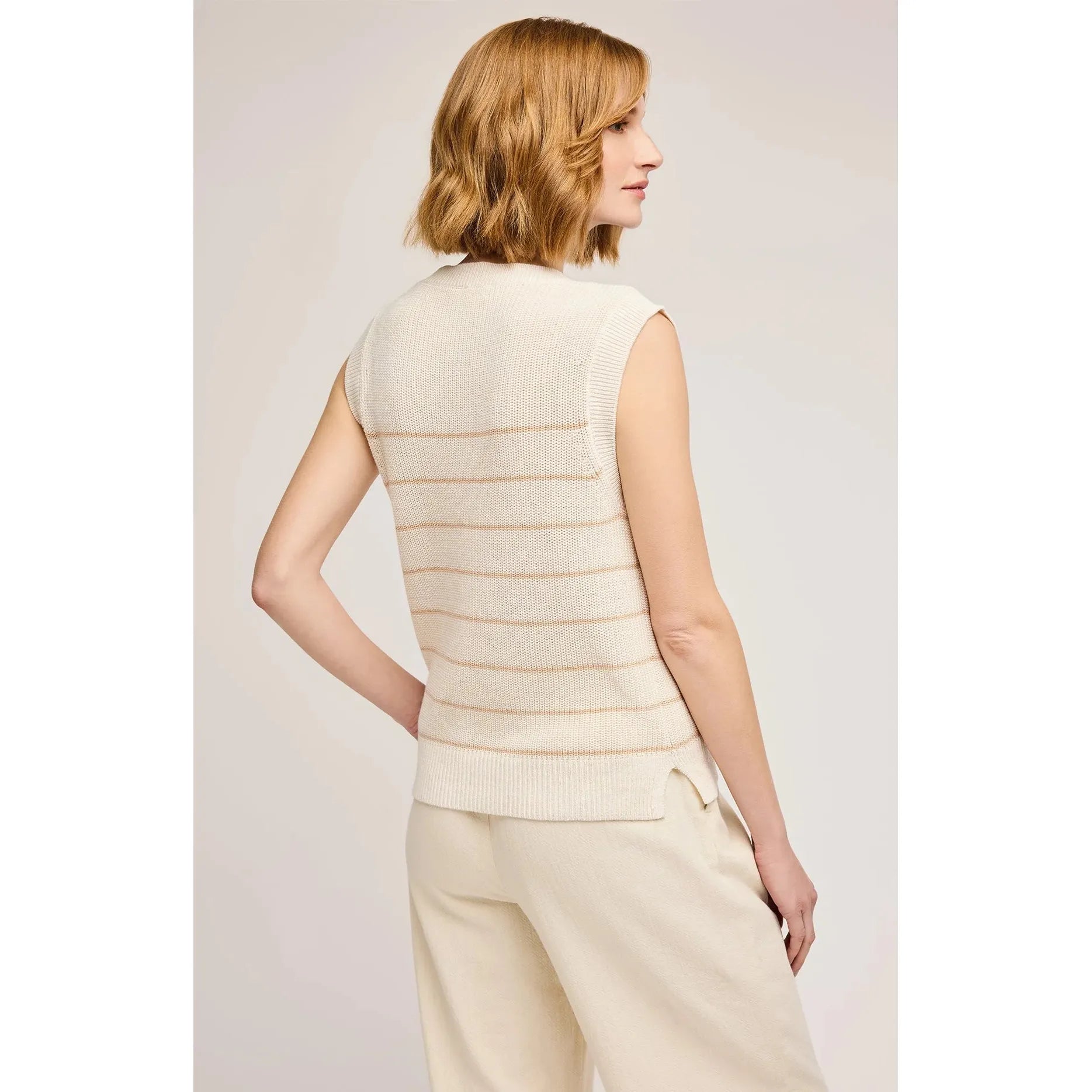 Gentle Fawn - Tanner Vest in Shell Stripe