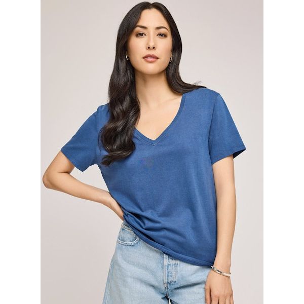Gentle Fawn - Jennifer V-Neck Tee in Navy