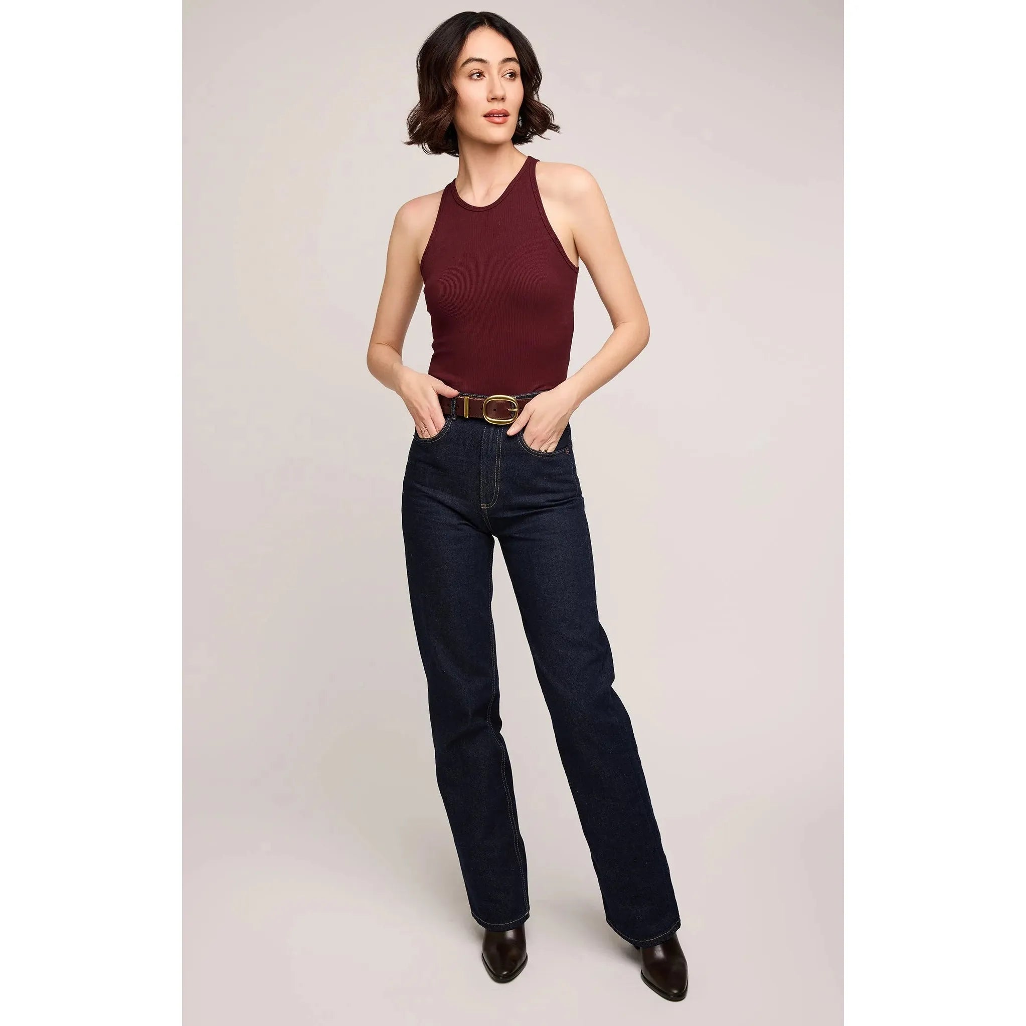 Gentle Fawn - Ronan Ribbed Tank in Merlot